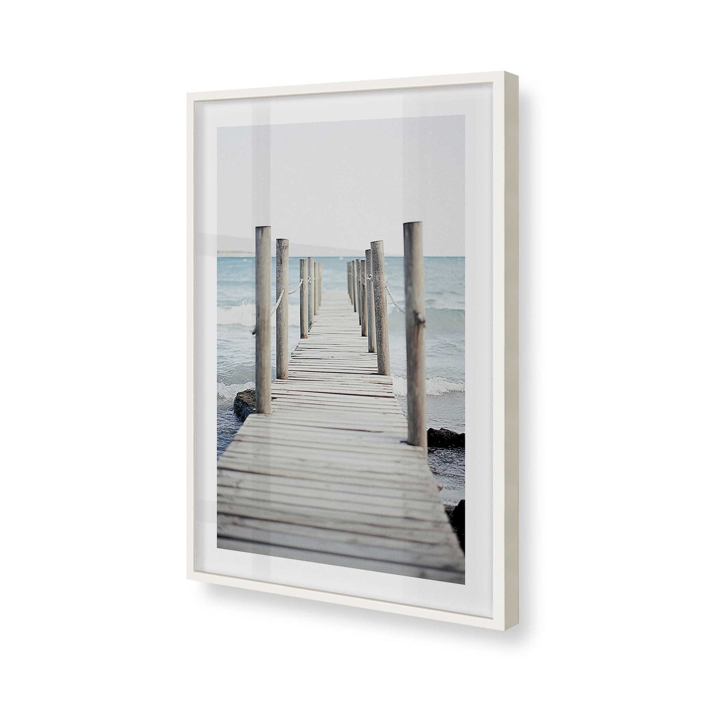 [Color:Opaque White], Picture of art in a Opaque White frame of the corner