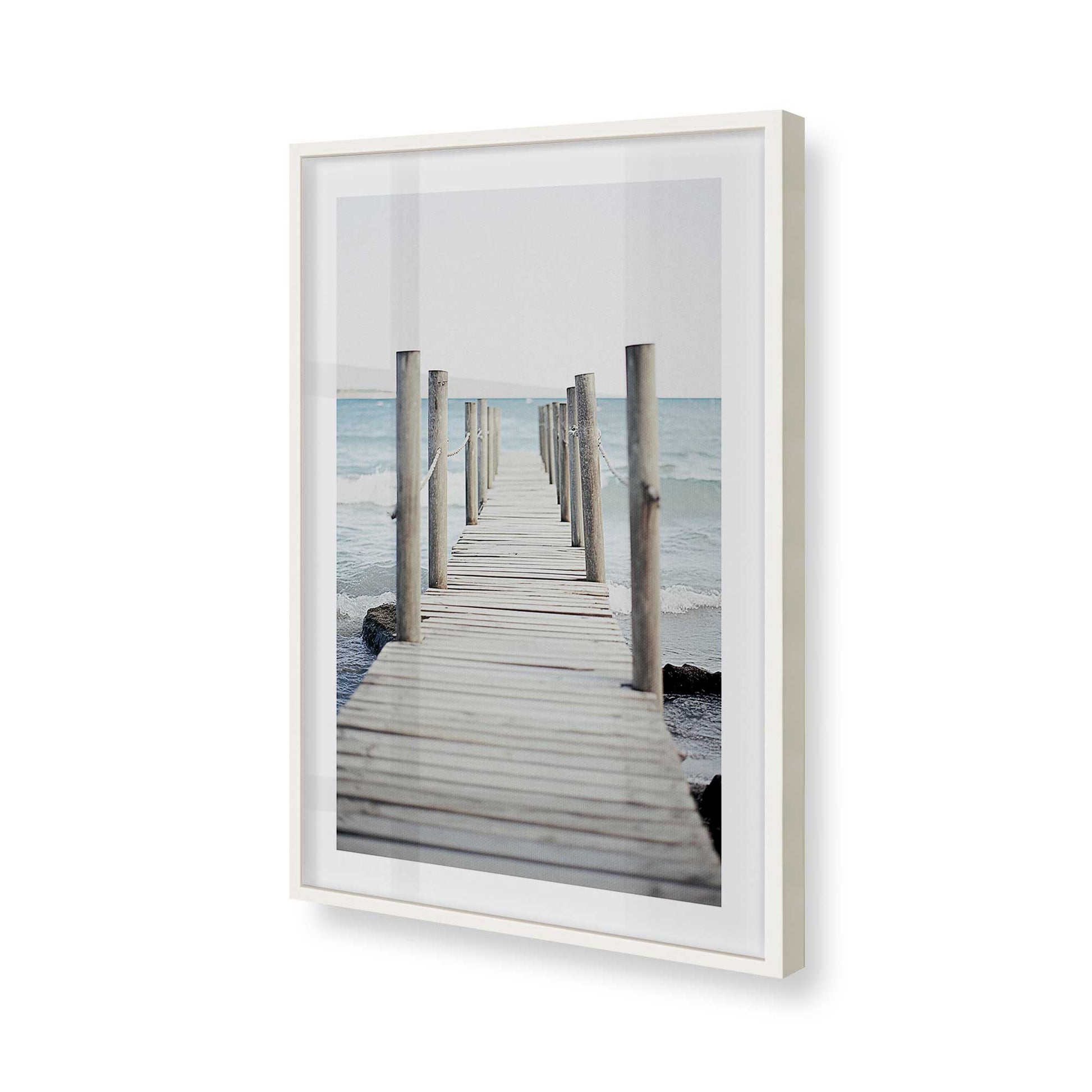[Color:Opaque White], Picture of art in a Opaque White frame of the corner