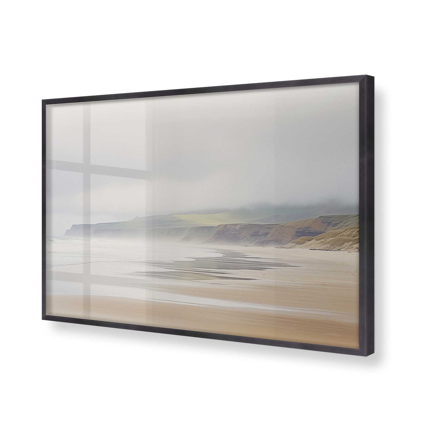 [Color:Weathered Zinc], Picture of art in a Weathered Zinc frame of the corner