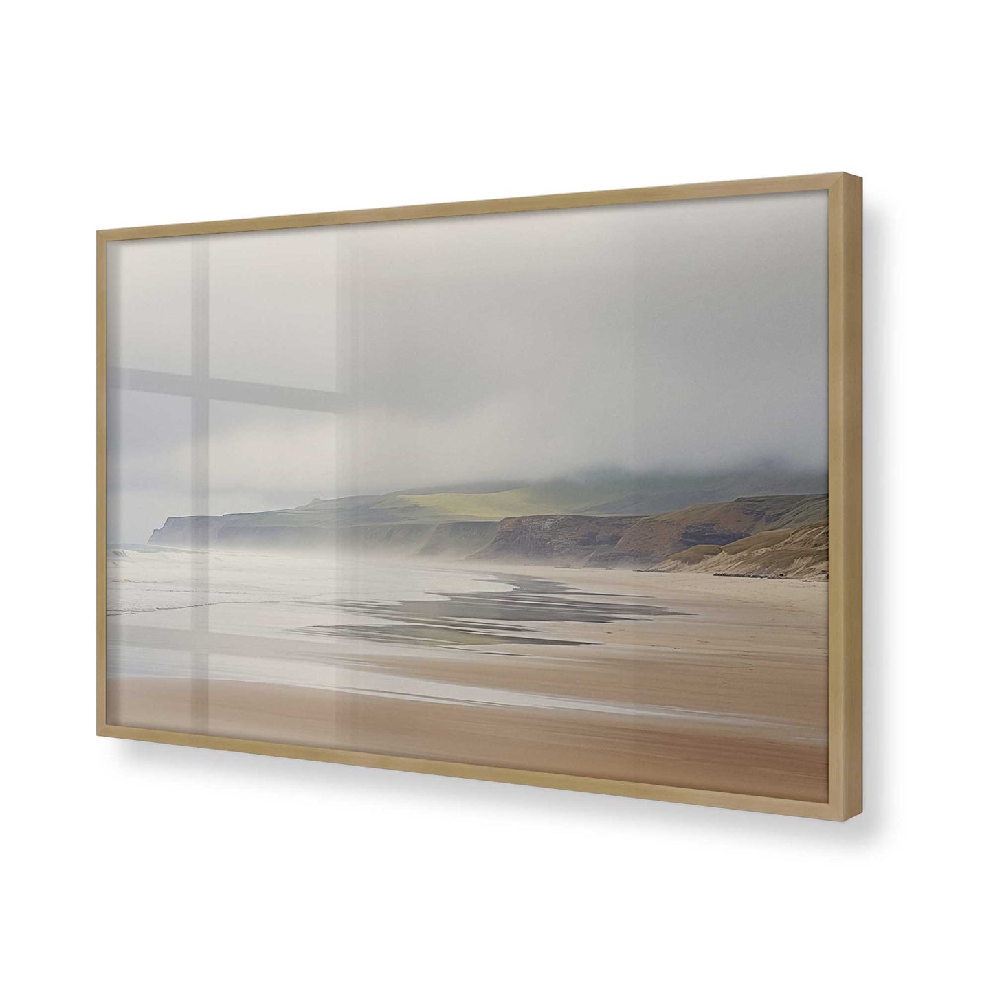 [Color:Brushed Gold], Picture of art in a Brushed Gold frame of the corner