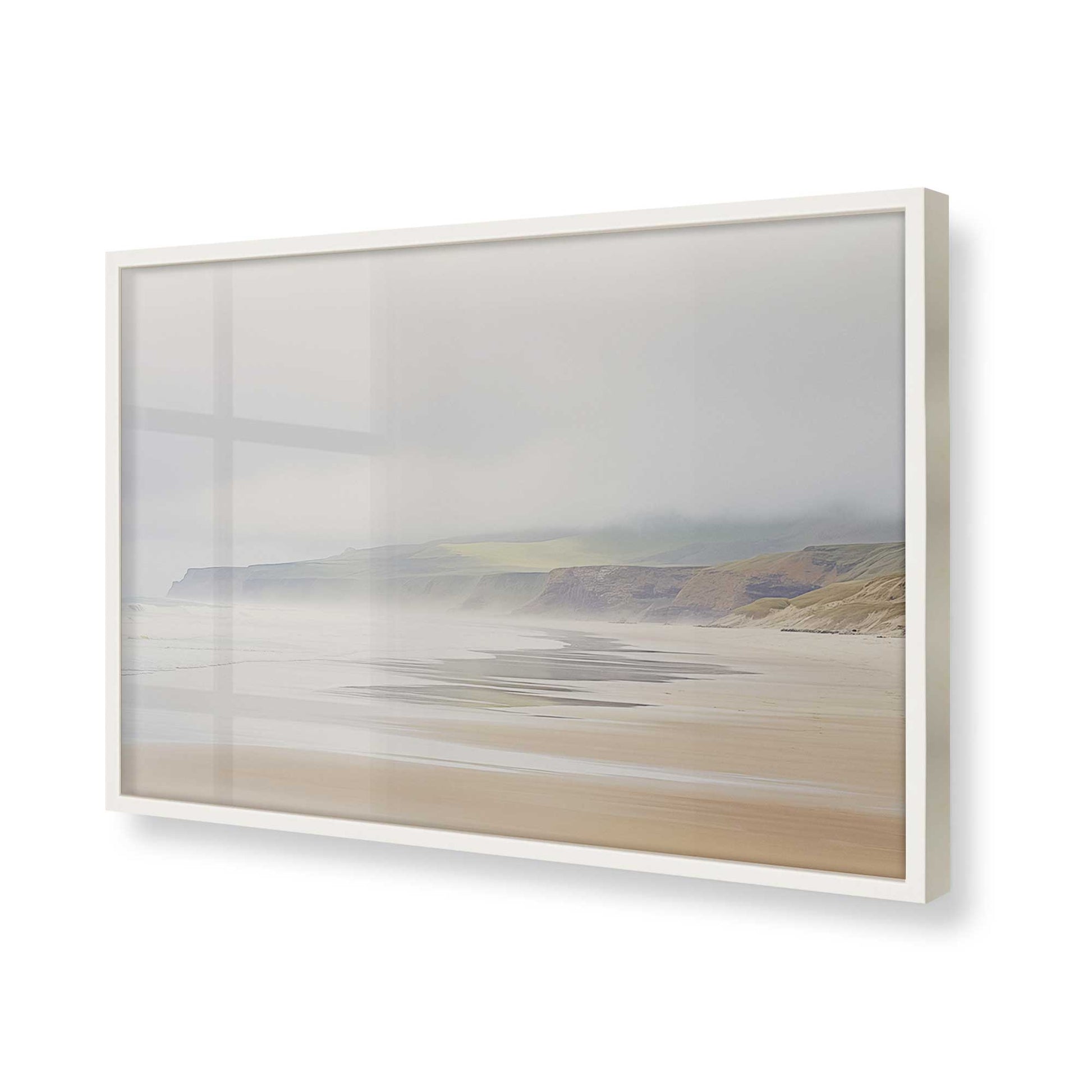 [Color:Opaque White], Picture of art in a Opaque White frame of the corner