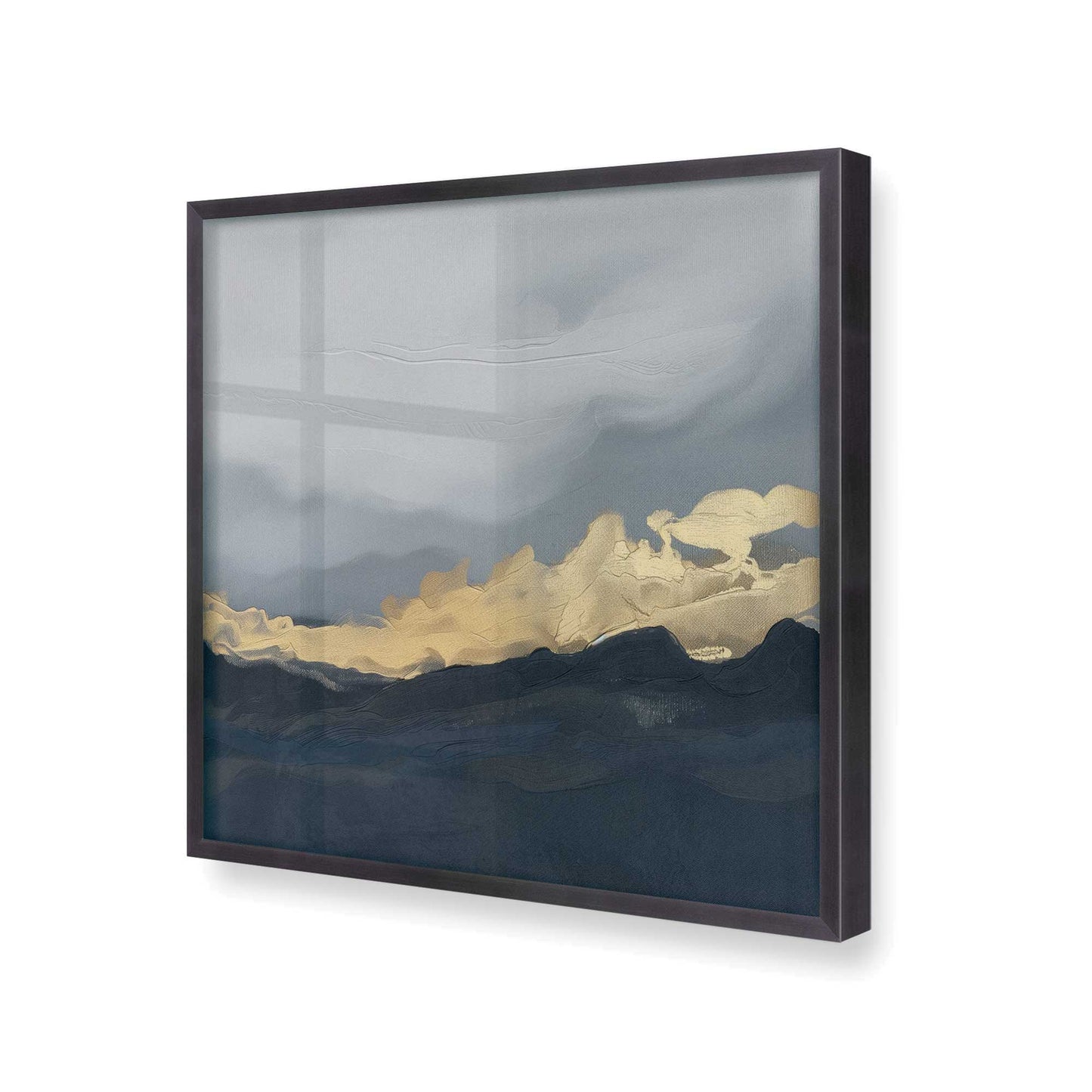 [Color:Weathered Zinc], Picture of art in a Weathered Zinc frame at an angle