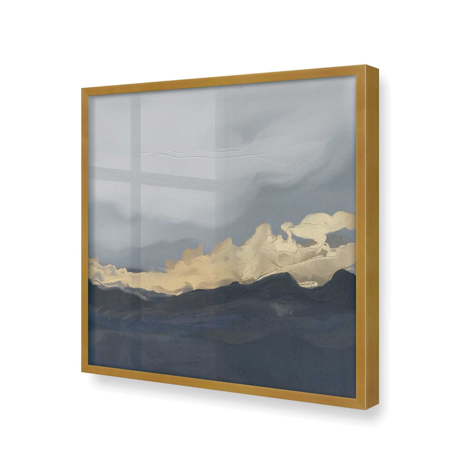 [Color:Polished Gold], Picture of art in a Polished Gold frame at an angle