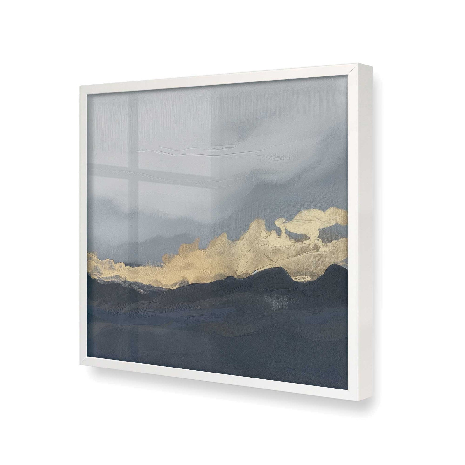 [Color:Opaque White], Picture of art in a Opaque White frame at an angle