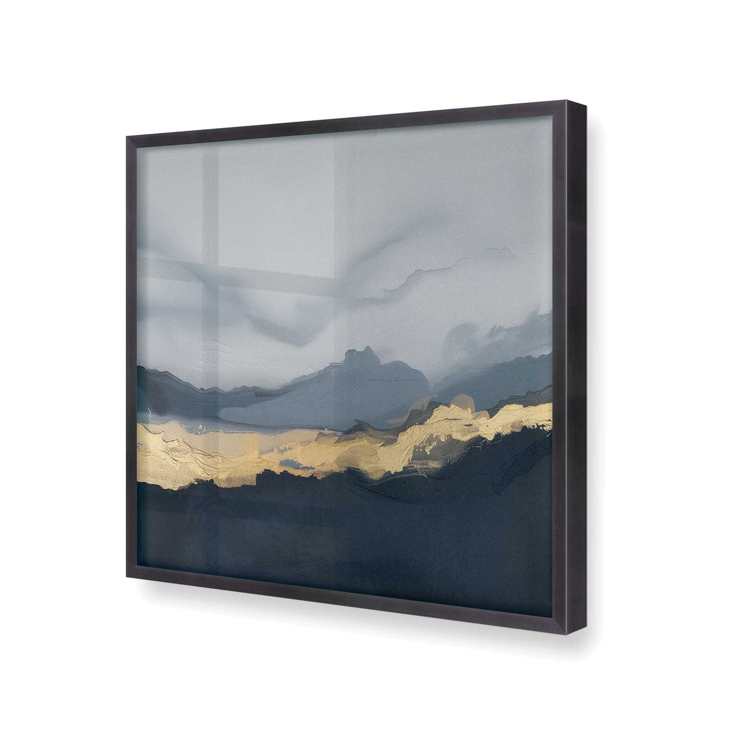 [Color:Weathered Zinc], Picture of art in a Weathered Zinc frame at an angle