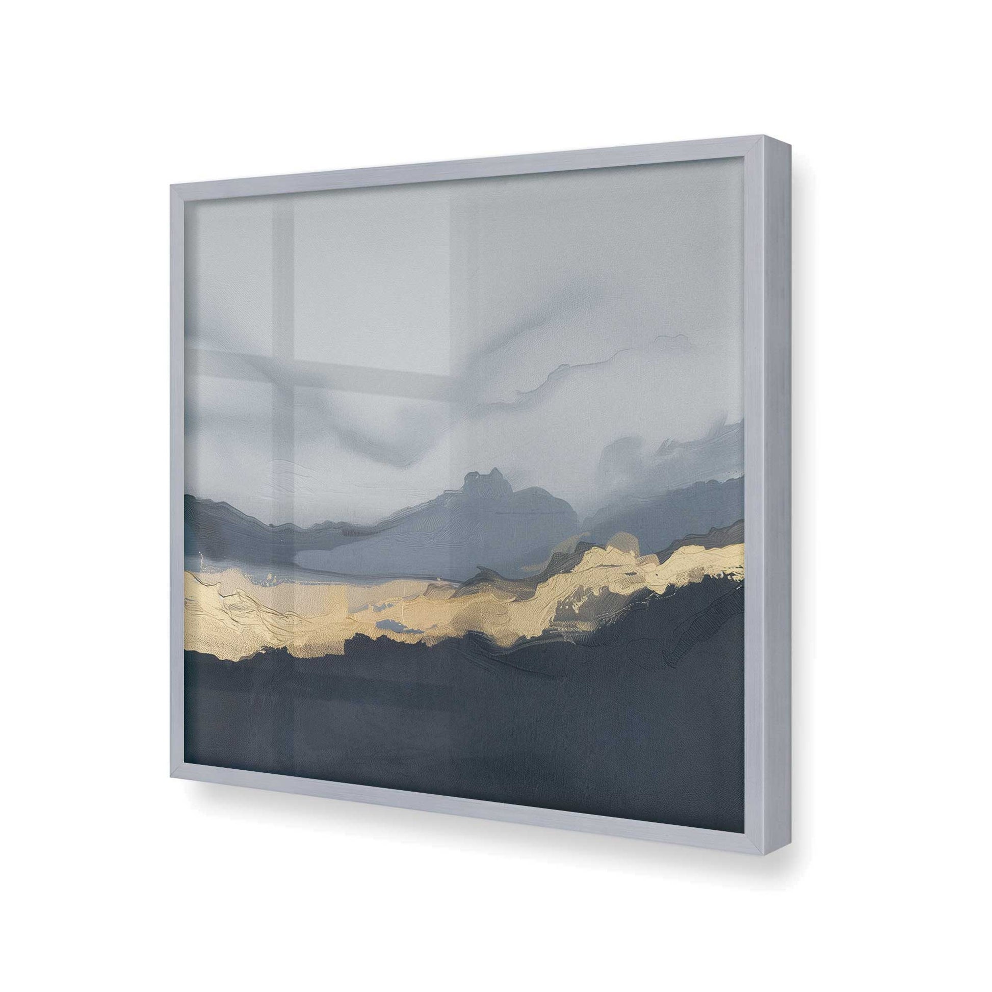 [Color:Polished Chrome], Picture of art in a Polished Chrome frame at an angle
