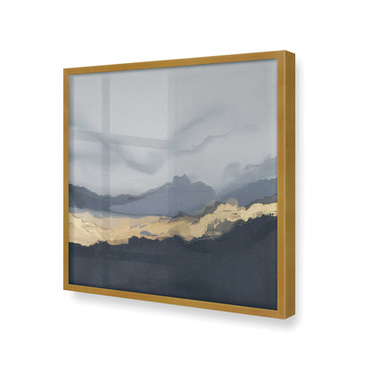 [Color:Polished Gold], Picture of art in a Polished Gold frame at an angle