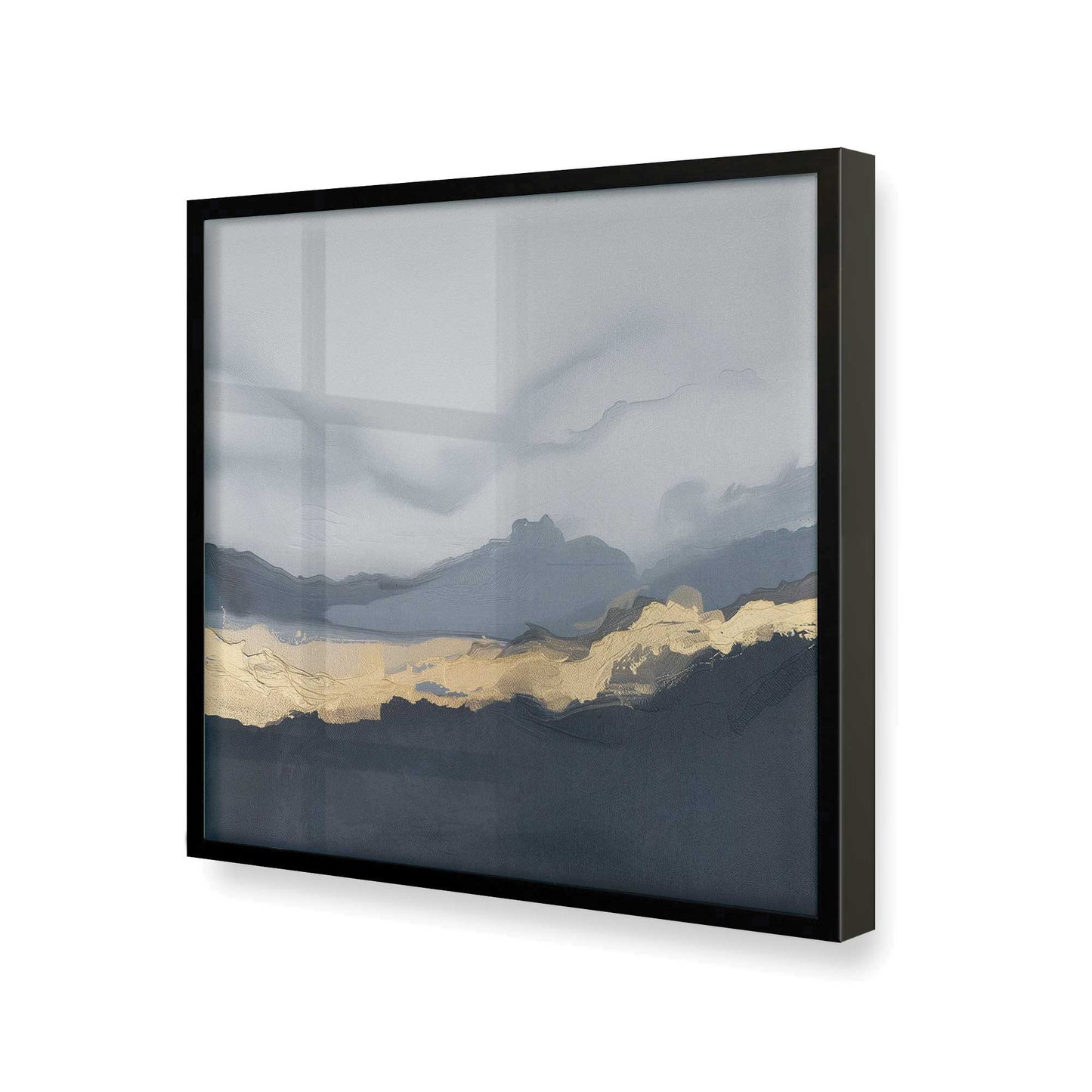[Color:Satin Black], Picture of art in a Satin Black frame at an angle