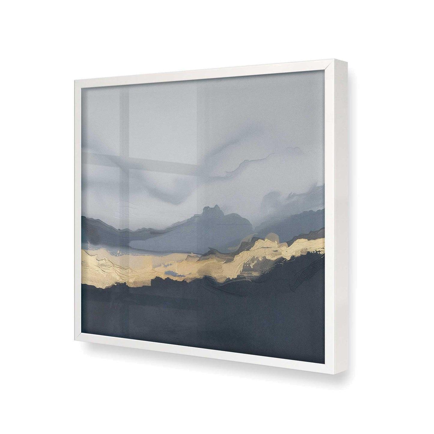 [Color:Opaque White], Picture of art in a Opaque White frame at an angle