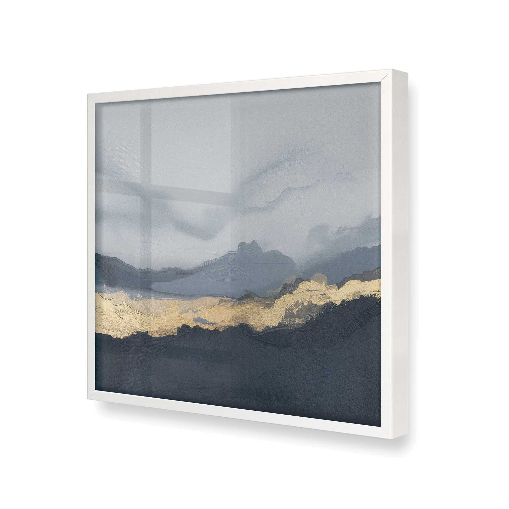 [Color:Opaque White], Picture of art in a Opaque White frame at an angle