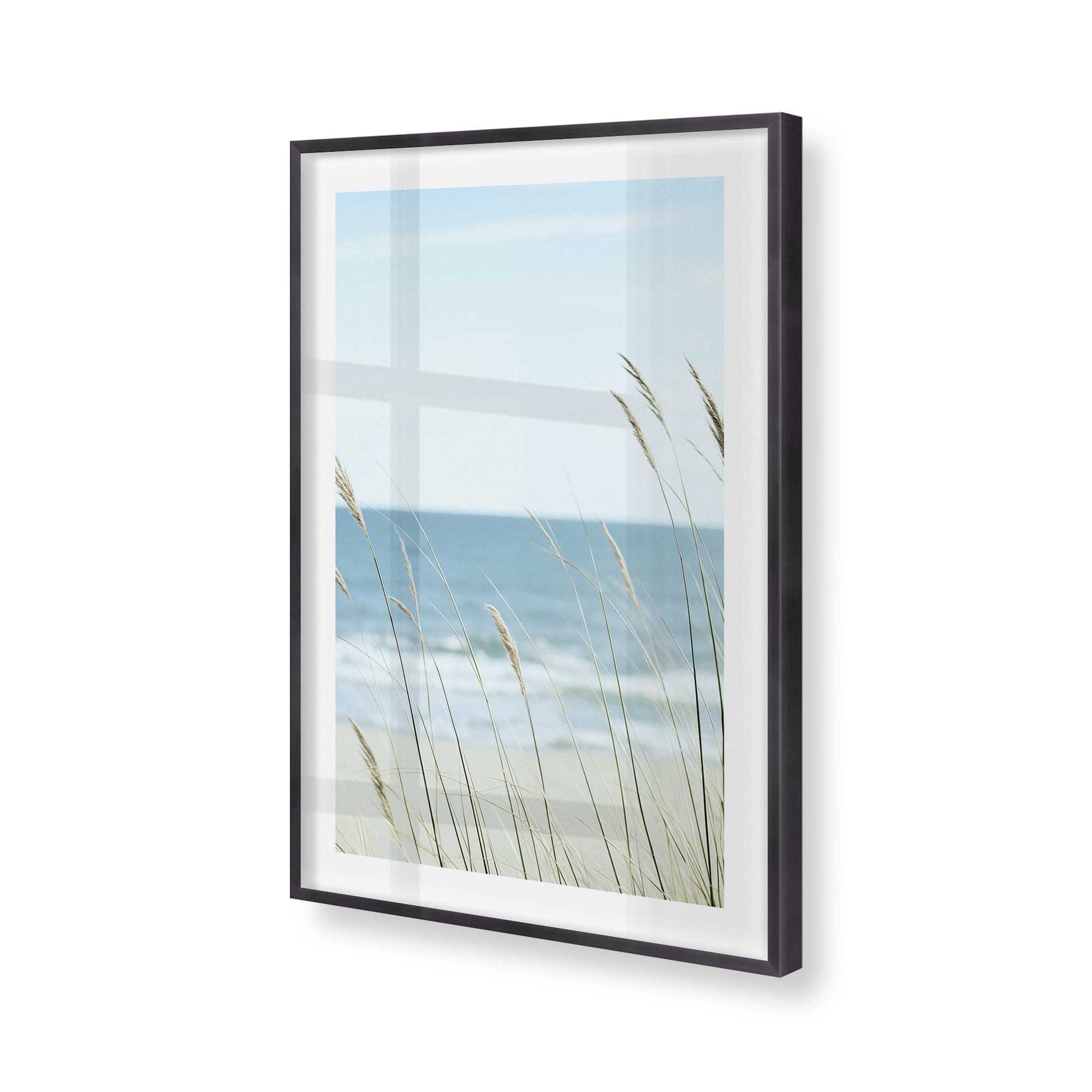 [Color:Weathered Zinc], Picture of art in a Weathered Zinc frame of the corner