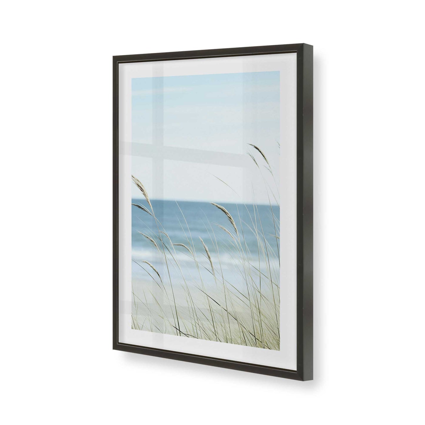[Color:Satin Black], Picture of art in a Satin Black frame of the corner