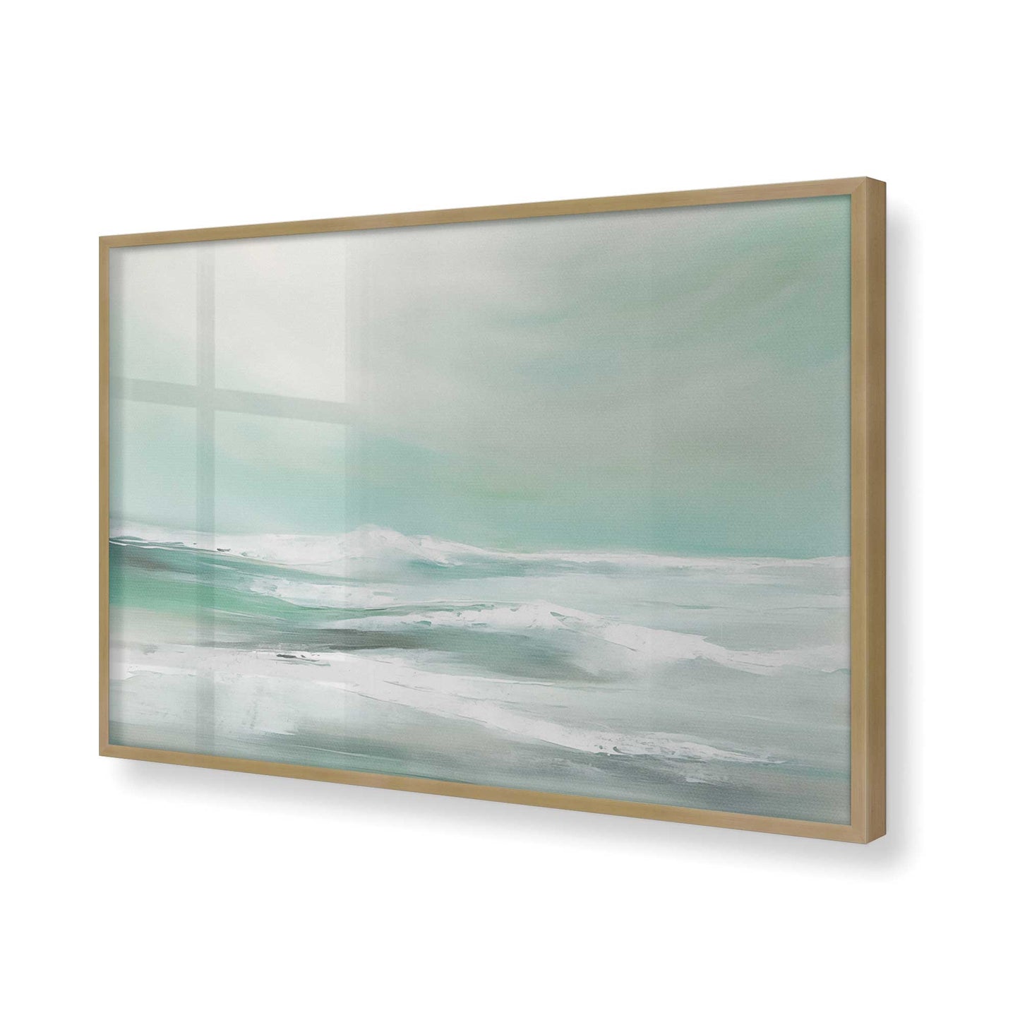 [Color:Brushed Gold], Picture of art in a Brushed Gold frame of the corner