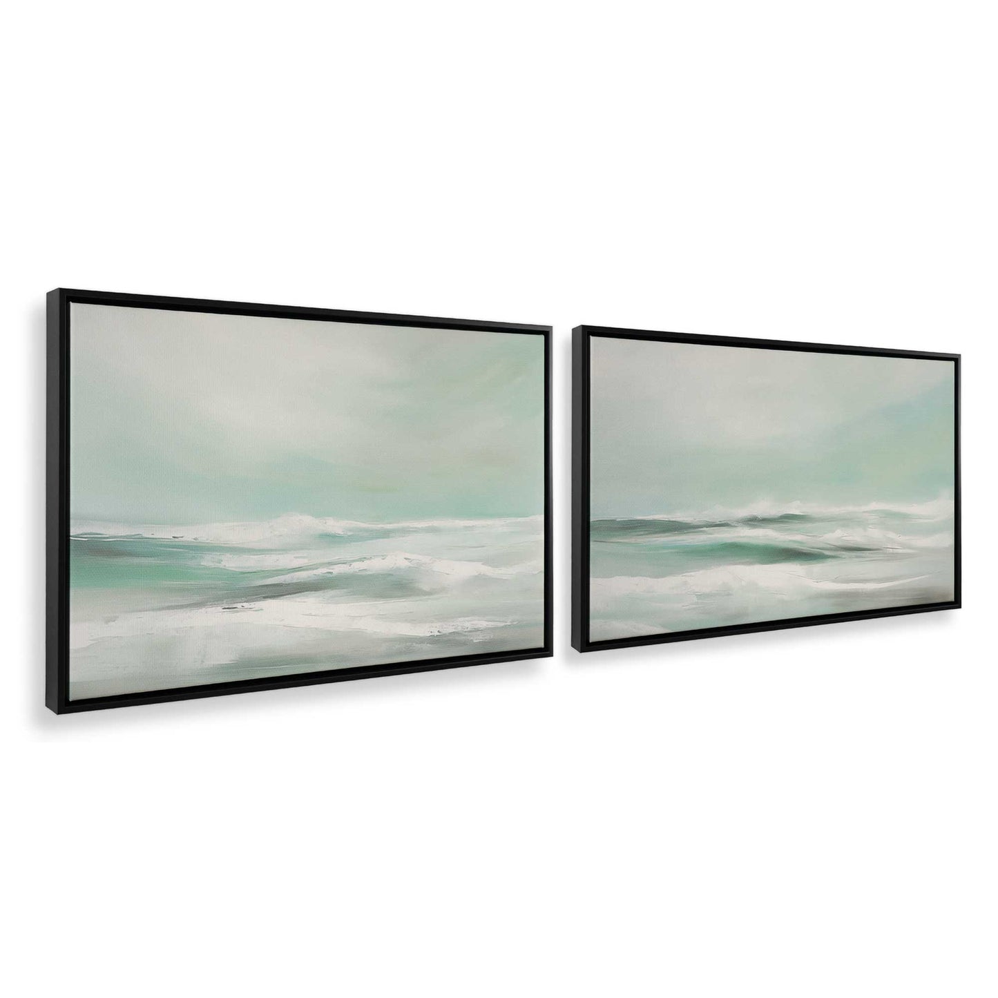 [Color:Satin Black], Picture of art in a Satin Black frame at an angle