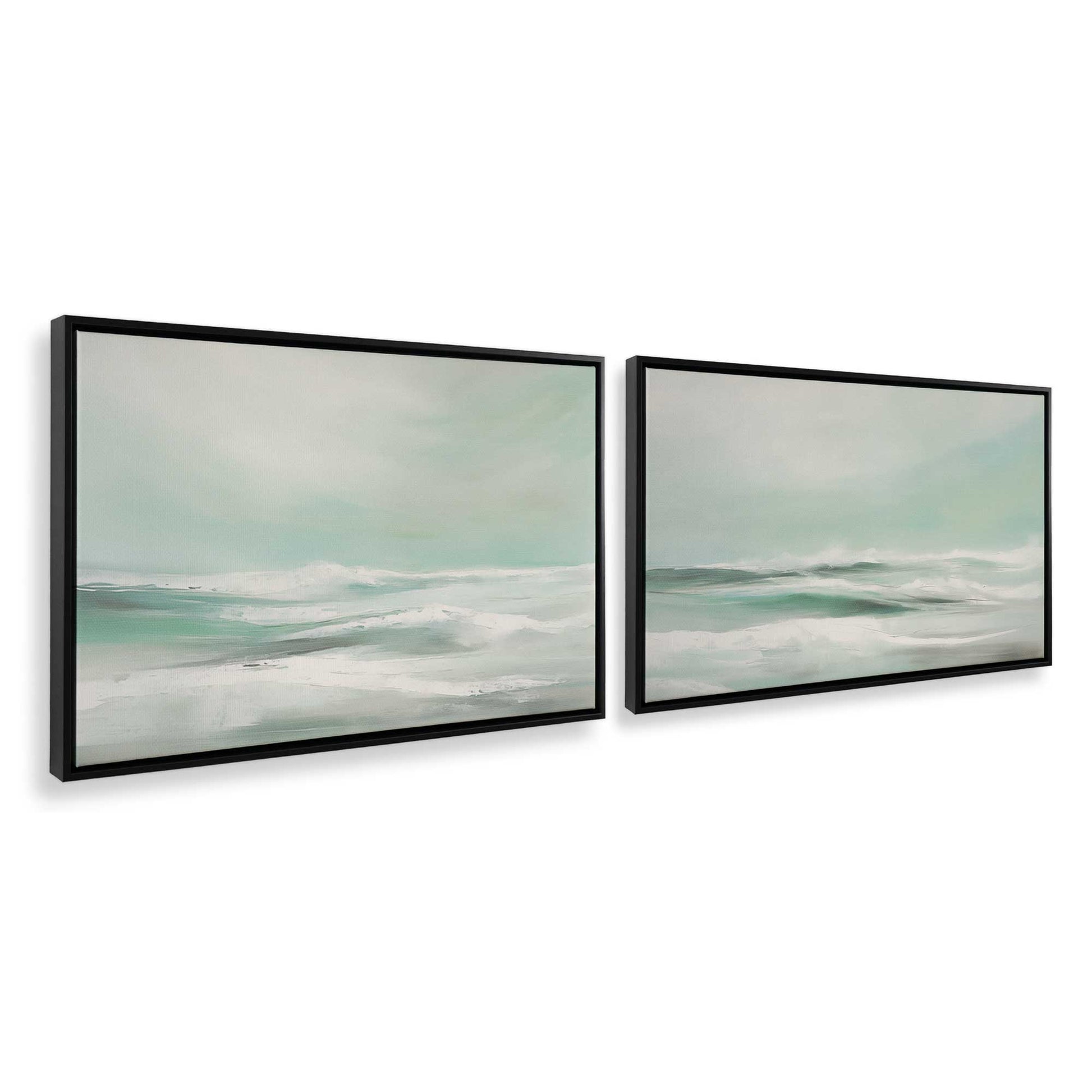 [Color:Satin Black], Picture of art in a Satin Black frame at an angle