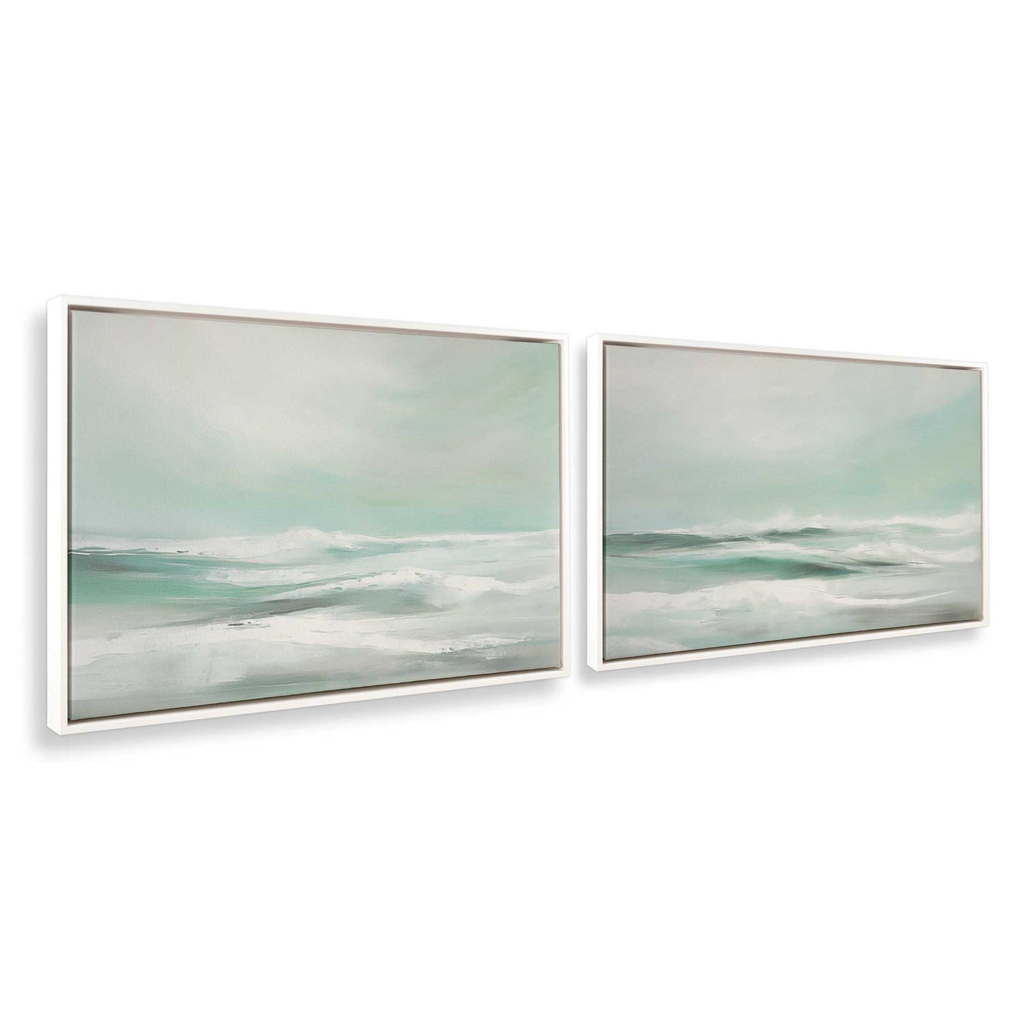 [Color:Opaque White], Picture of art in a White frame at an angle