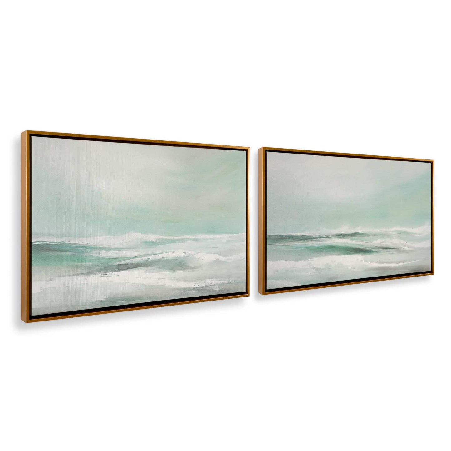 [Color:Polished Gold], Picture of art in a Polished Gold frame at an angle