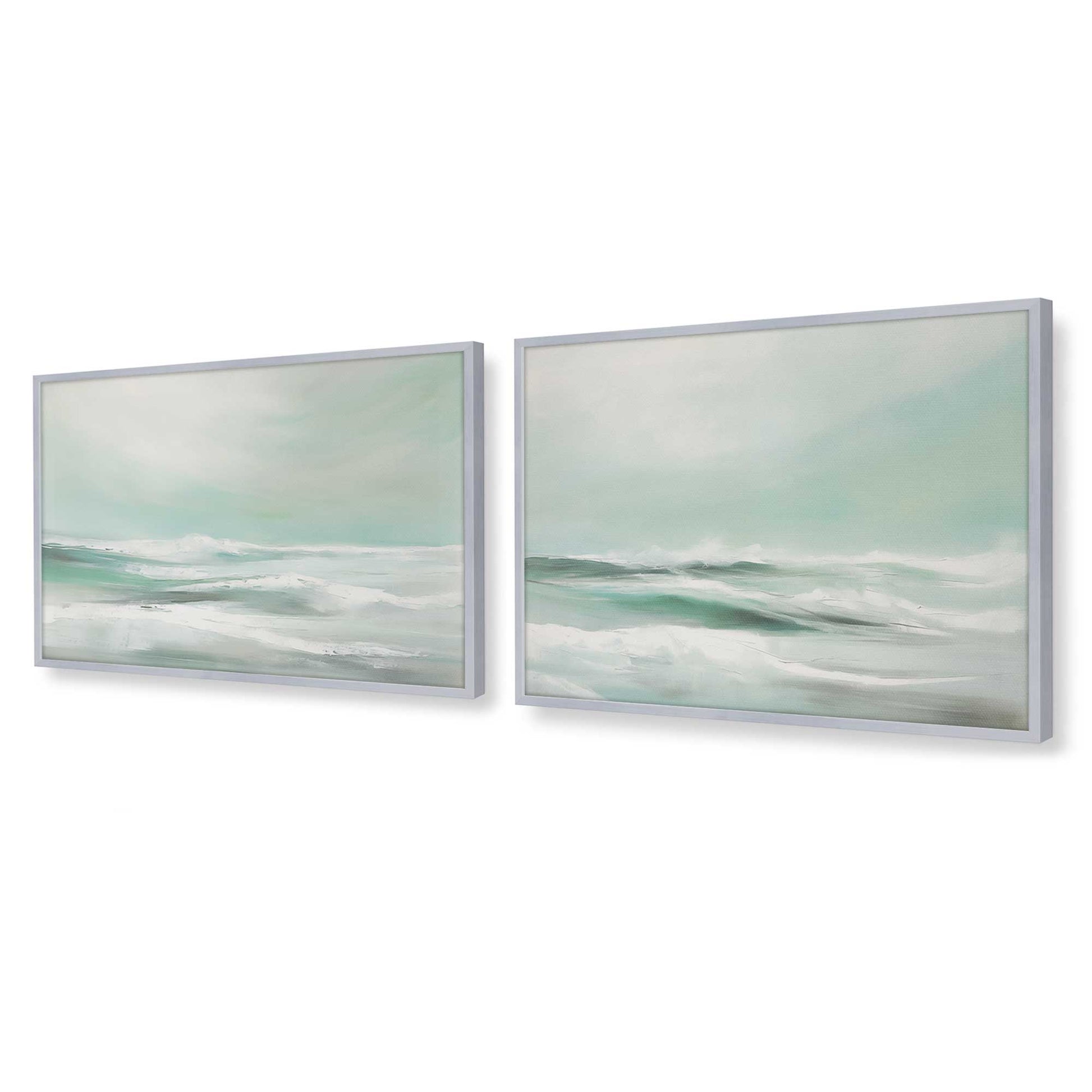 [Color:Polished Chrome], Picture of art in a Polished Chrome frame at an angle