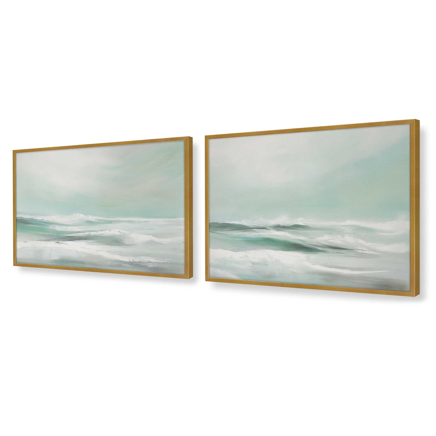[Color:Polished Gold], Picture of art in a Polished Gold frame at an angle