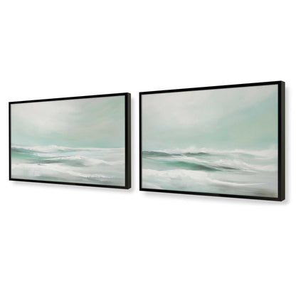 [Color:Satin Black], Picture of art in a Satin Black frame at an angle