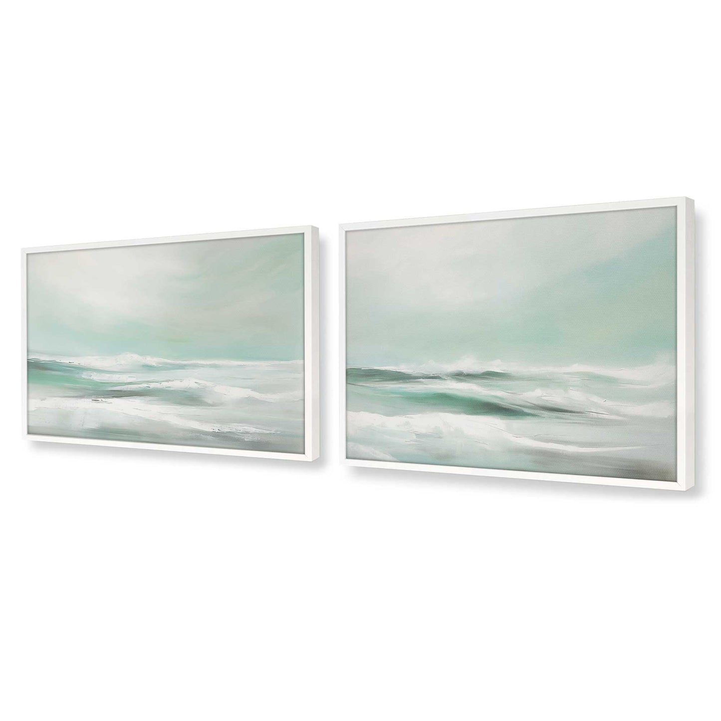 [Color:Opaque White], Picture of art in a Opaque White frame at an angle