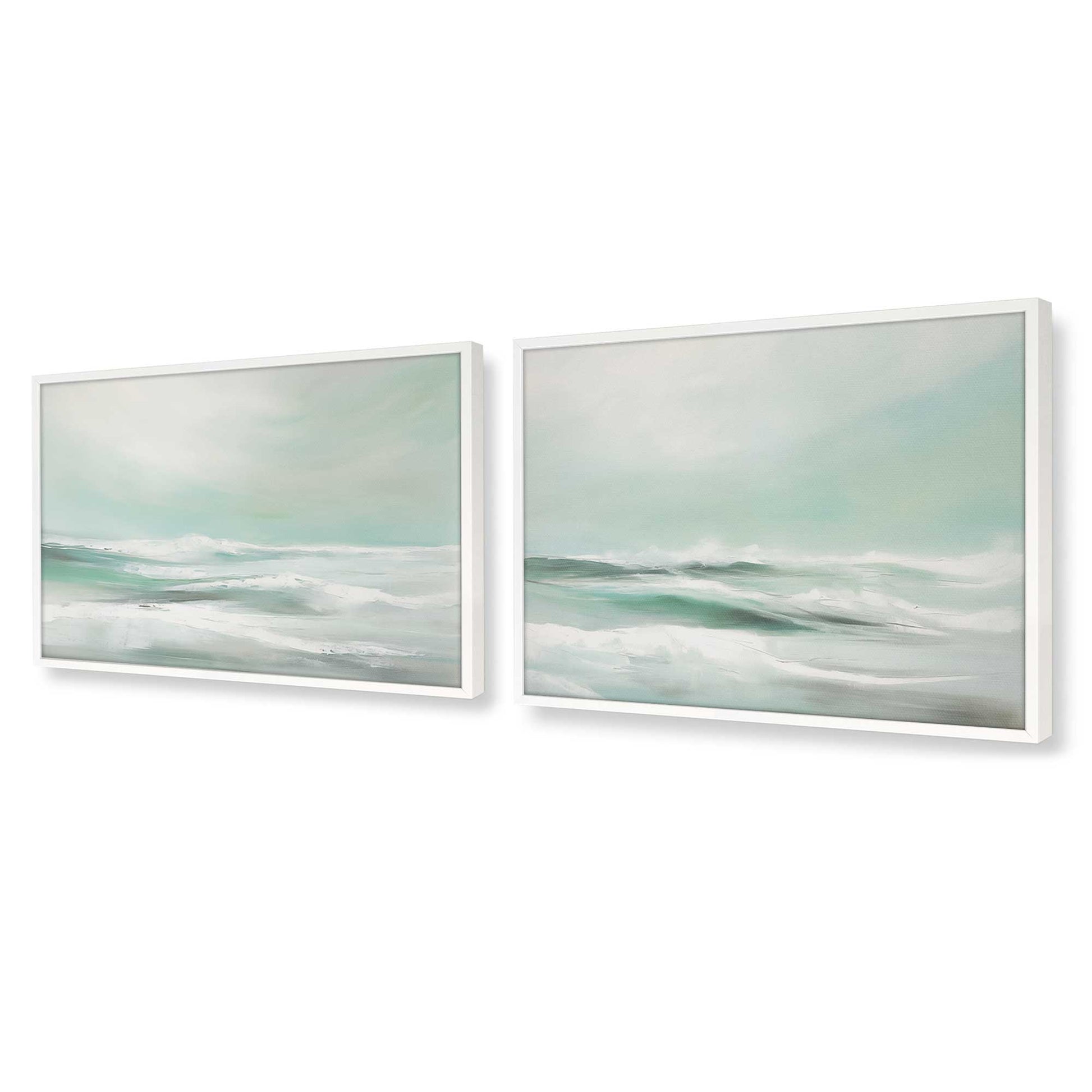 [Color:Opaque White], Picture of art in a Opaque White frame at an angle