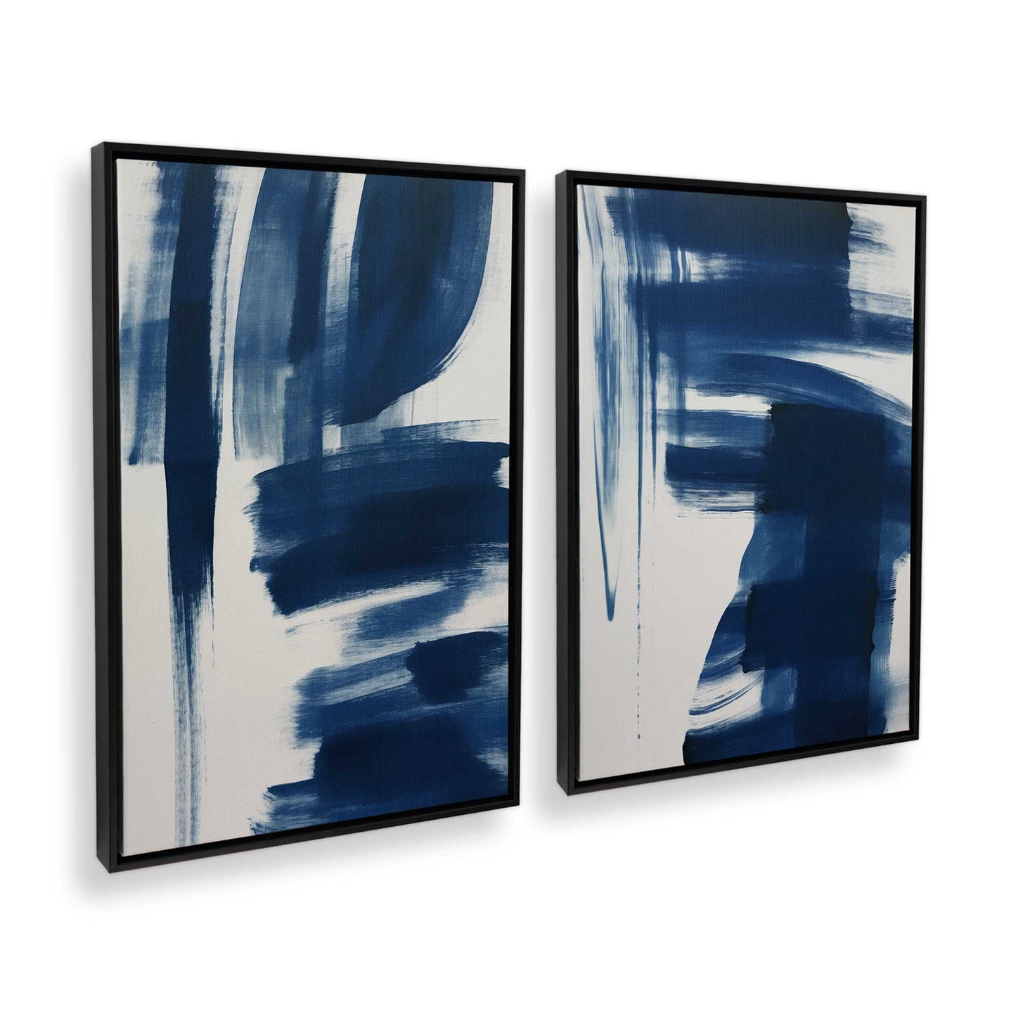 [Color:Satin Black], Picture of art in a Satin Black frame at an angle