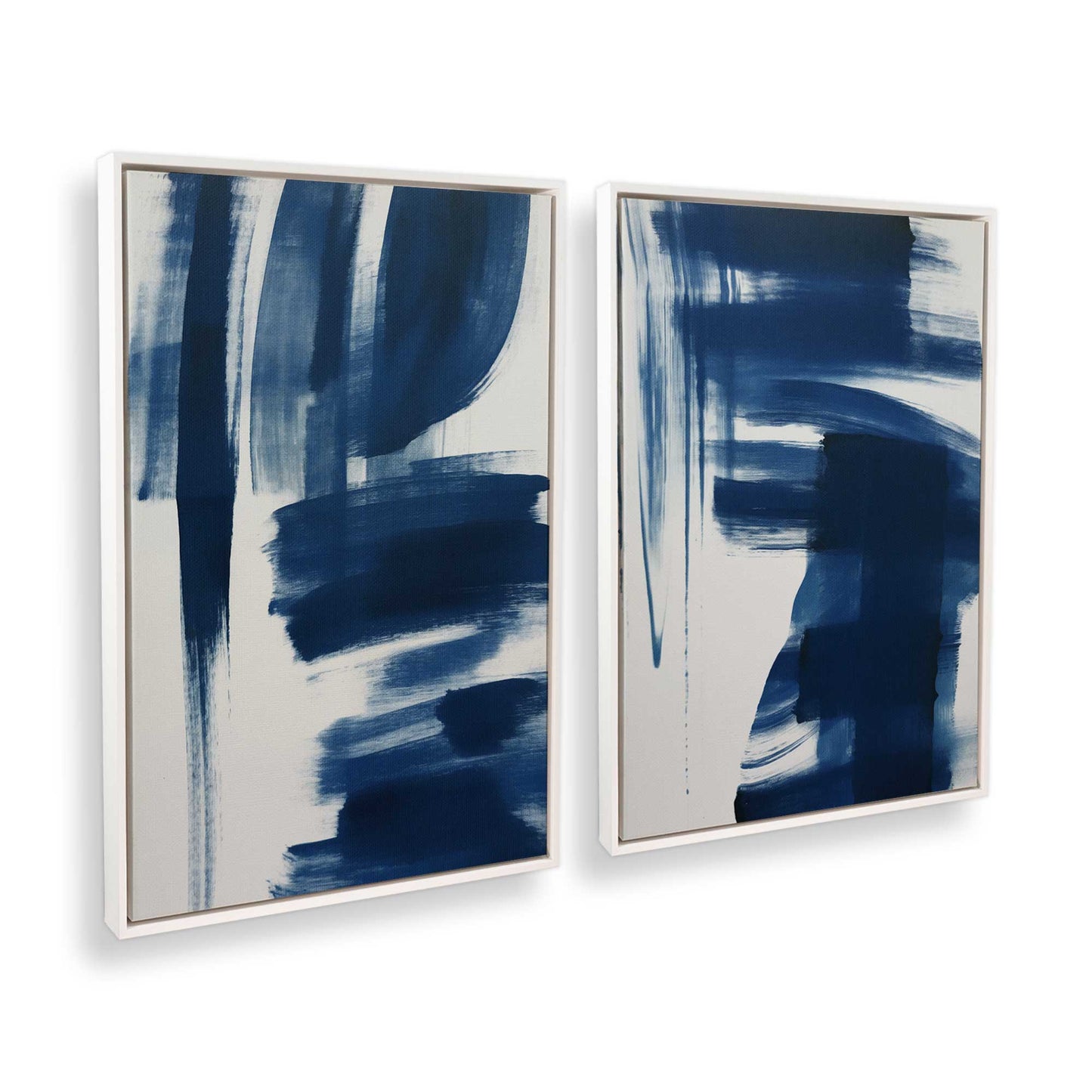 [Color:Opaque White], Picture of art in a White frame at an angle