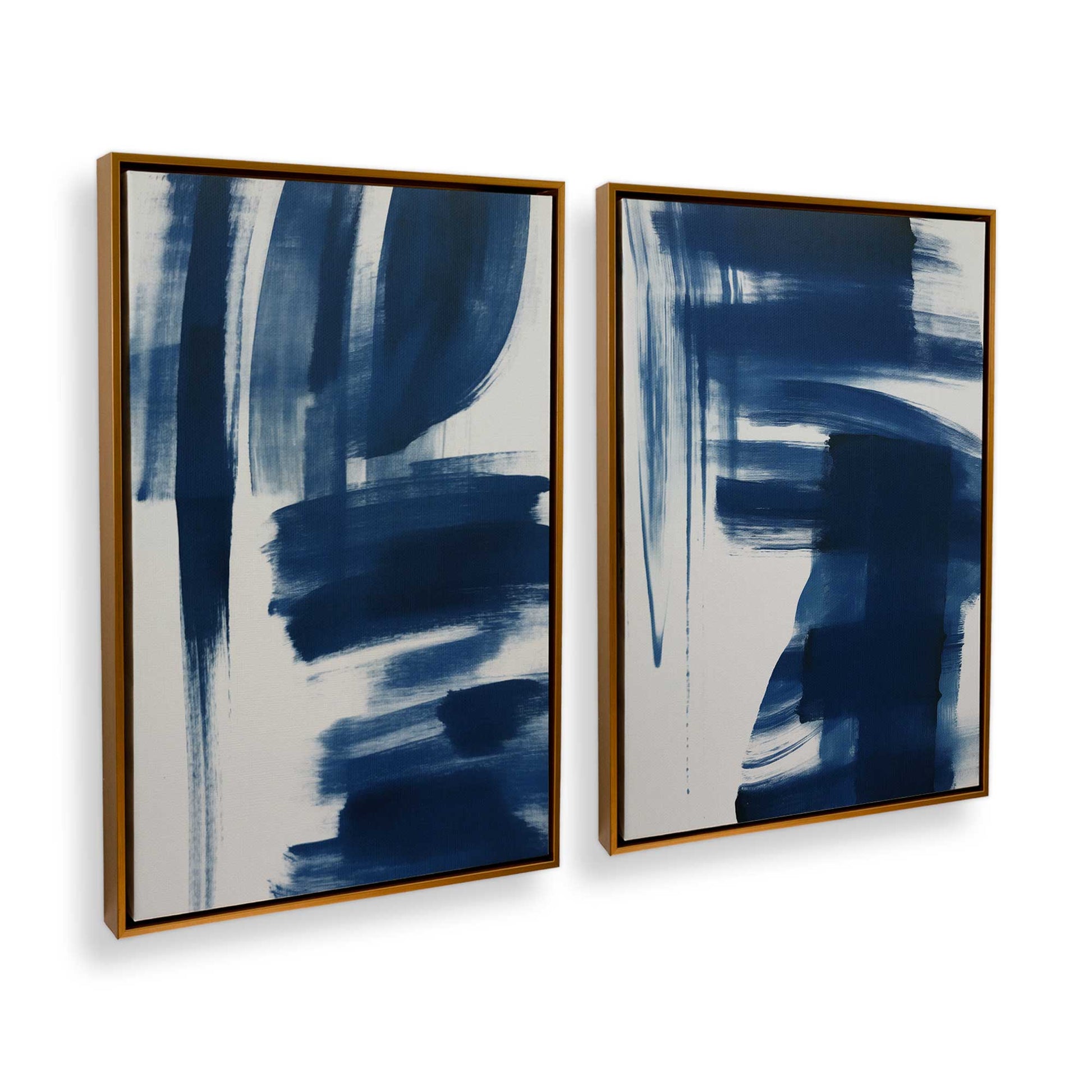 [Color:Polished Gold], Picture of art in a Polished Gold frame at an angle