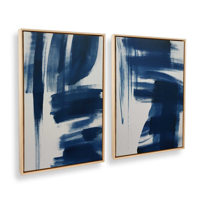 [Color:American Maple], Picture of art in a American Maple frame at an angle