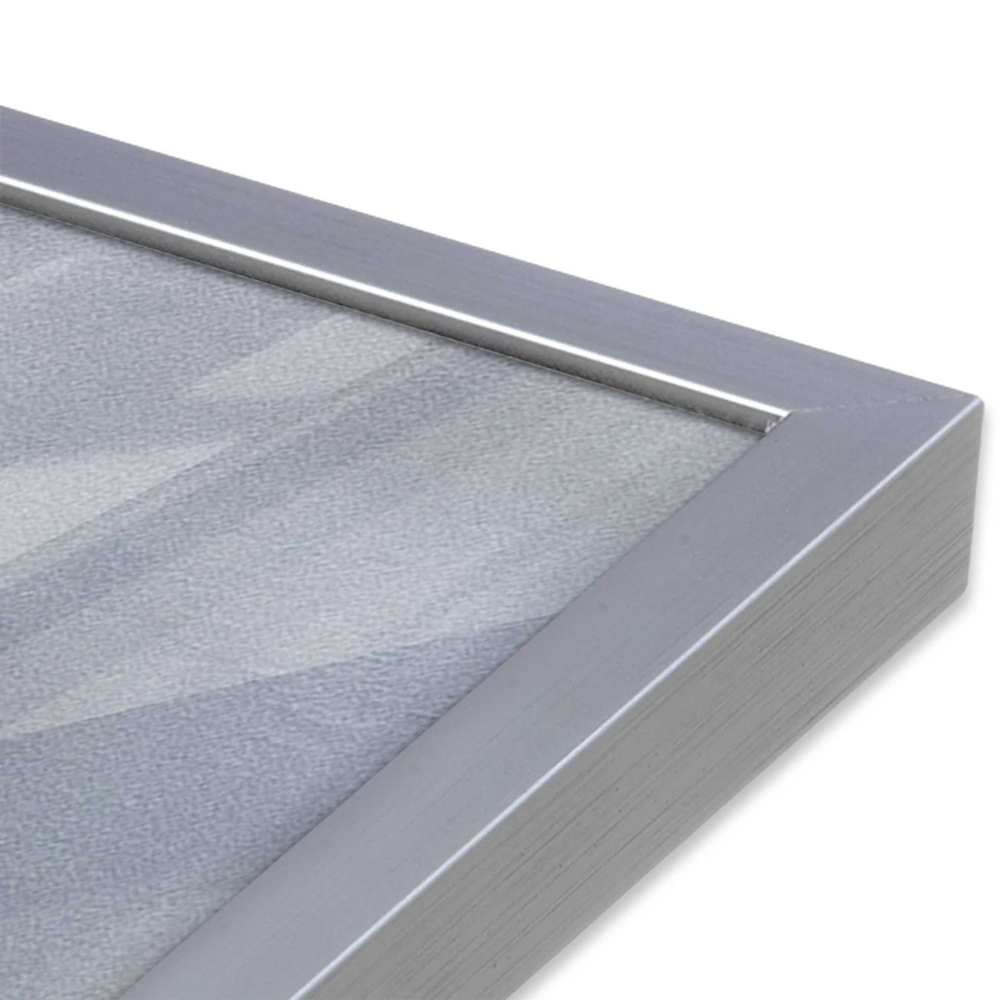 [Color:Polished Chrome], Picture of art in a Polished Chrome frame of the corner