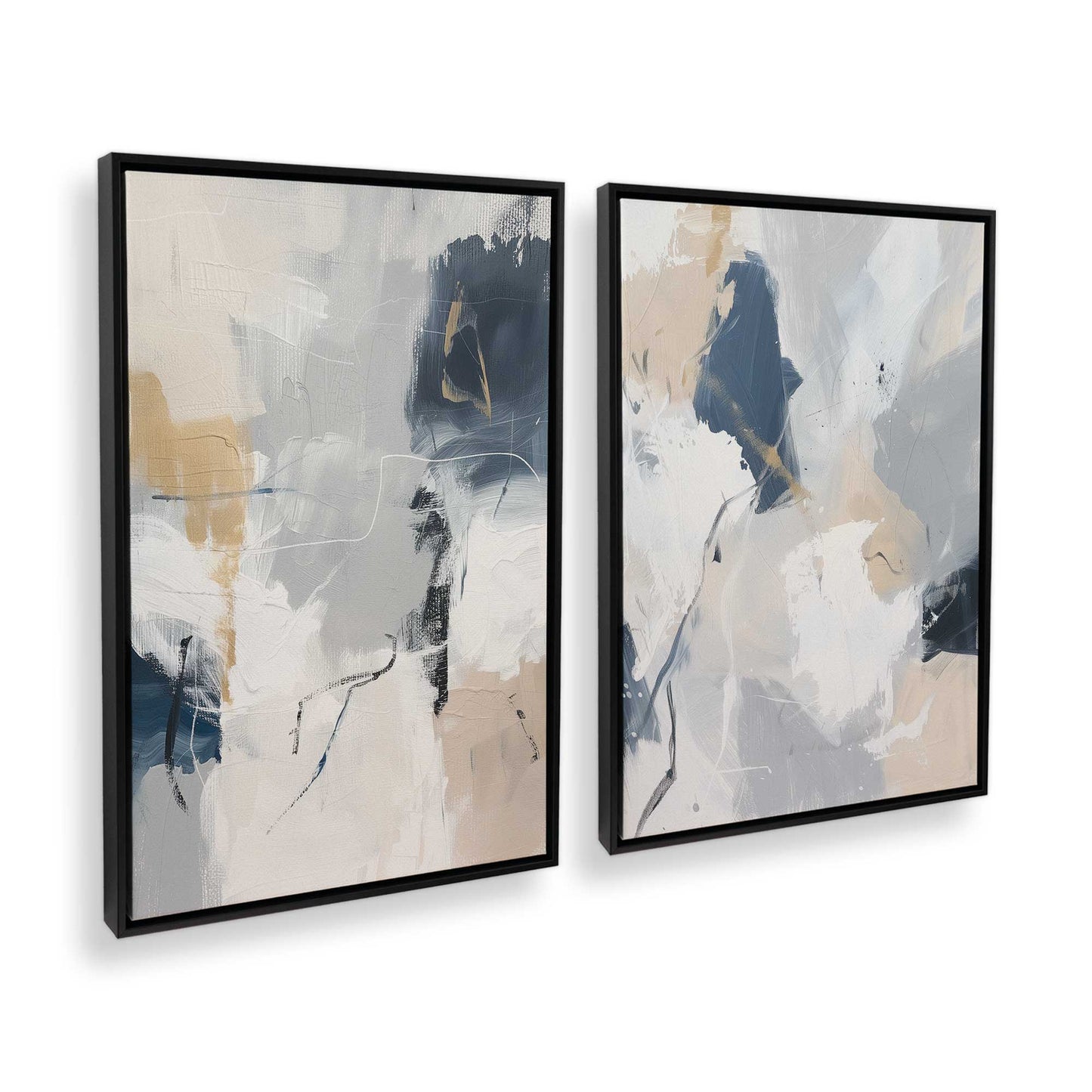 [Color:Satin Black], Picture of art in a Satin Black frame at an angle