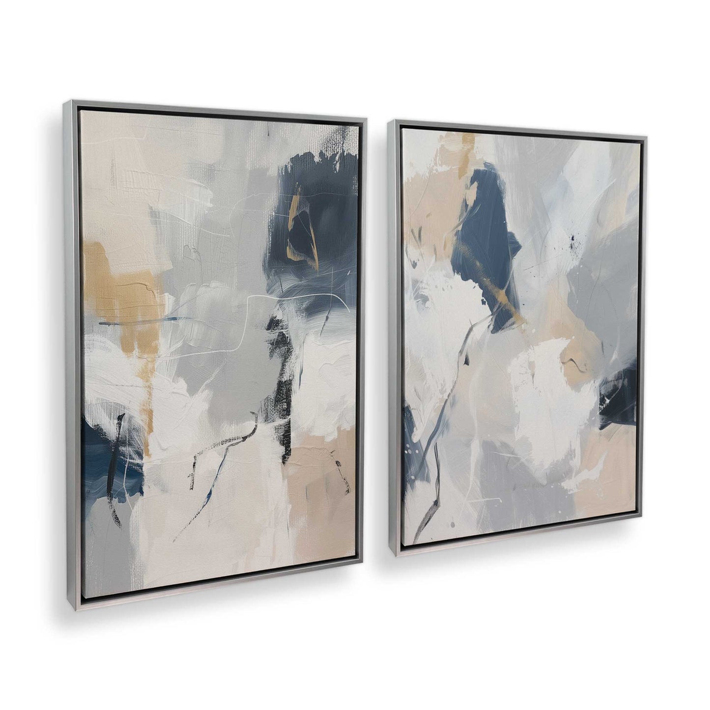 [Color:Polished Chrome], Picture of art in a Polished Chrome frame at an angle