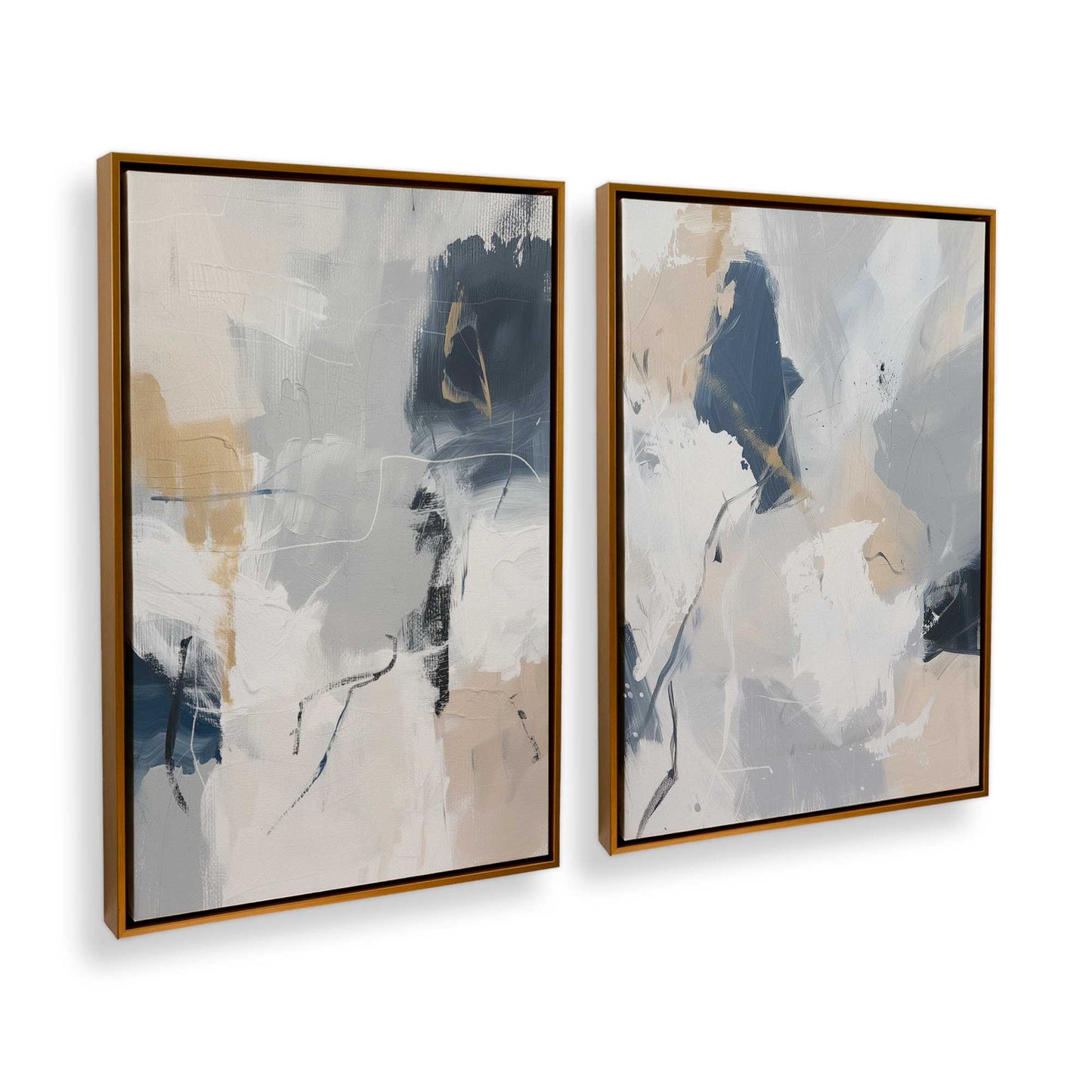 [Color:Polished Gold], Picture of art in a Polished Gold frame at an angle