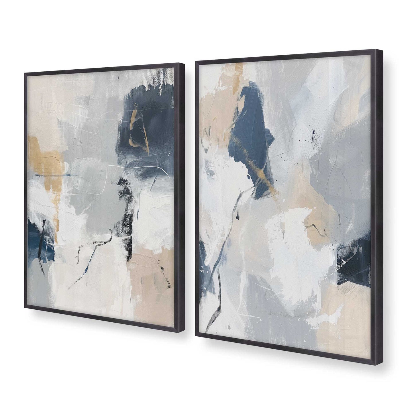 [Color:Weathered Zinc], Picture of art in a Weathered Zinc frame at an angle