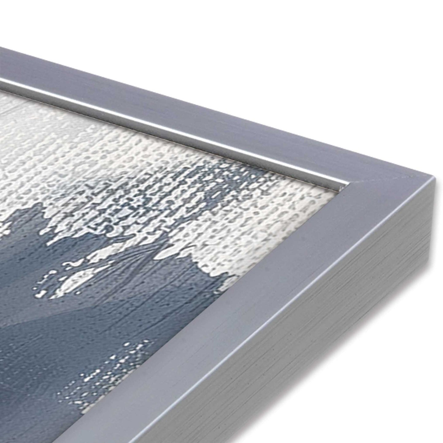[Color:Polished Chrome], Picture of art in a Polished Chrome frame of the corner