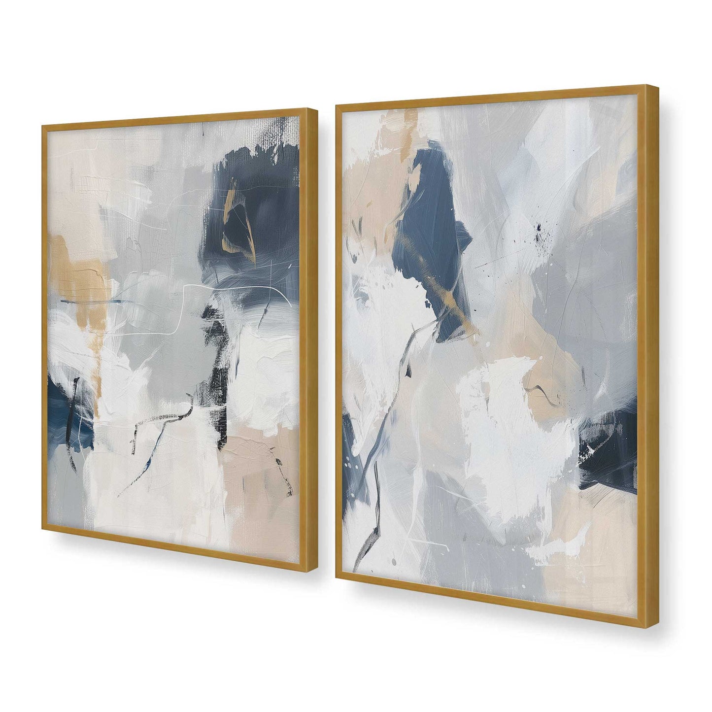 [Color:Polished Gold], Picture of art in a Polished Gold frame at an angle