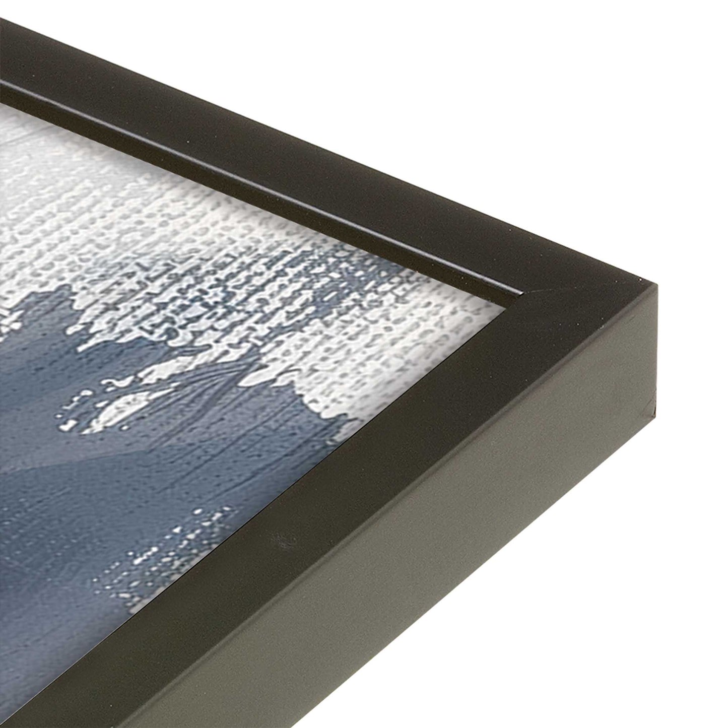[Color:Satin Black], Picture of art in a Satin Black frame of the corner