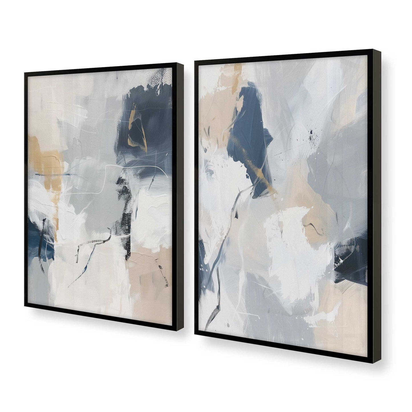 [Color:Satin Black], Picture of art in a Satin Black frame at an angle