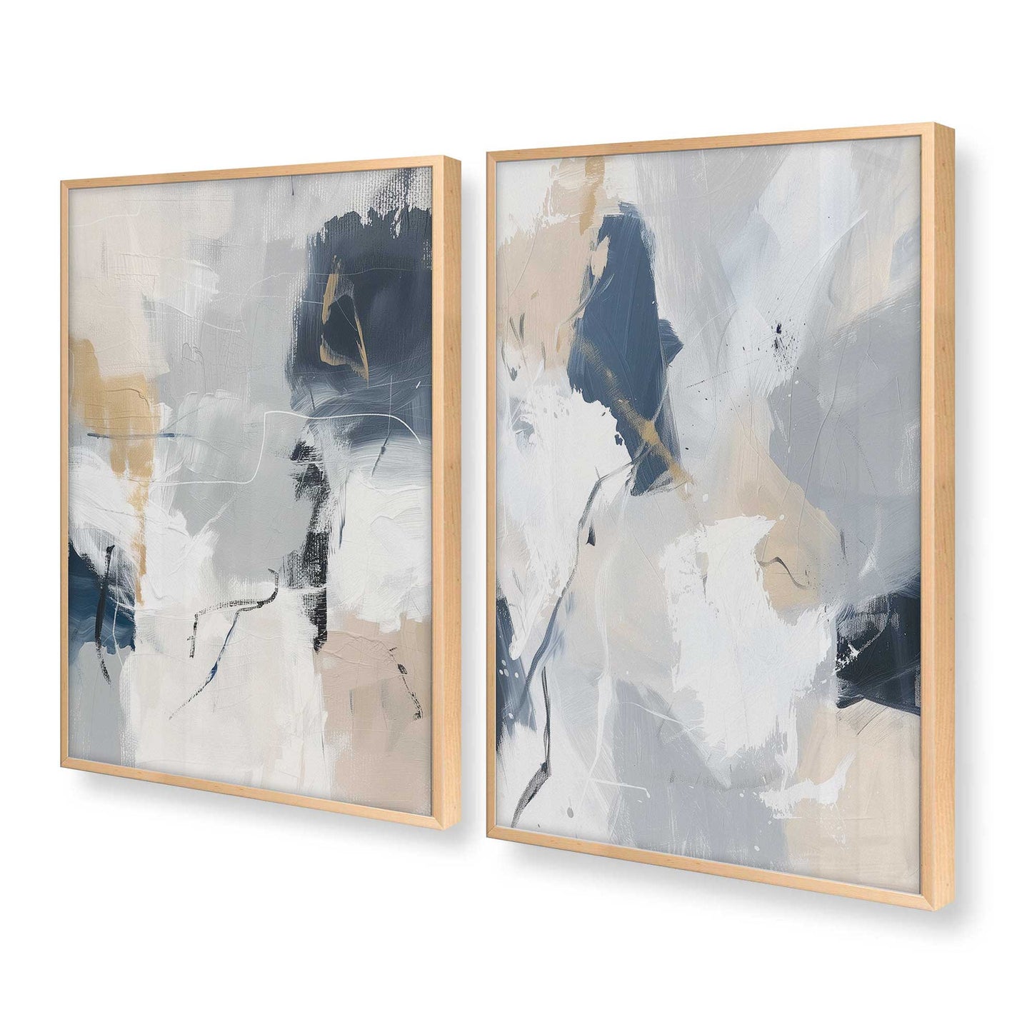 [Color:Raw Maple], Picture of art in a Raw Maple frame at an angle