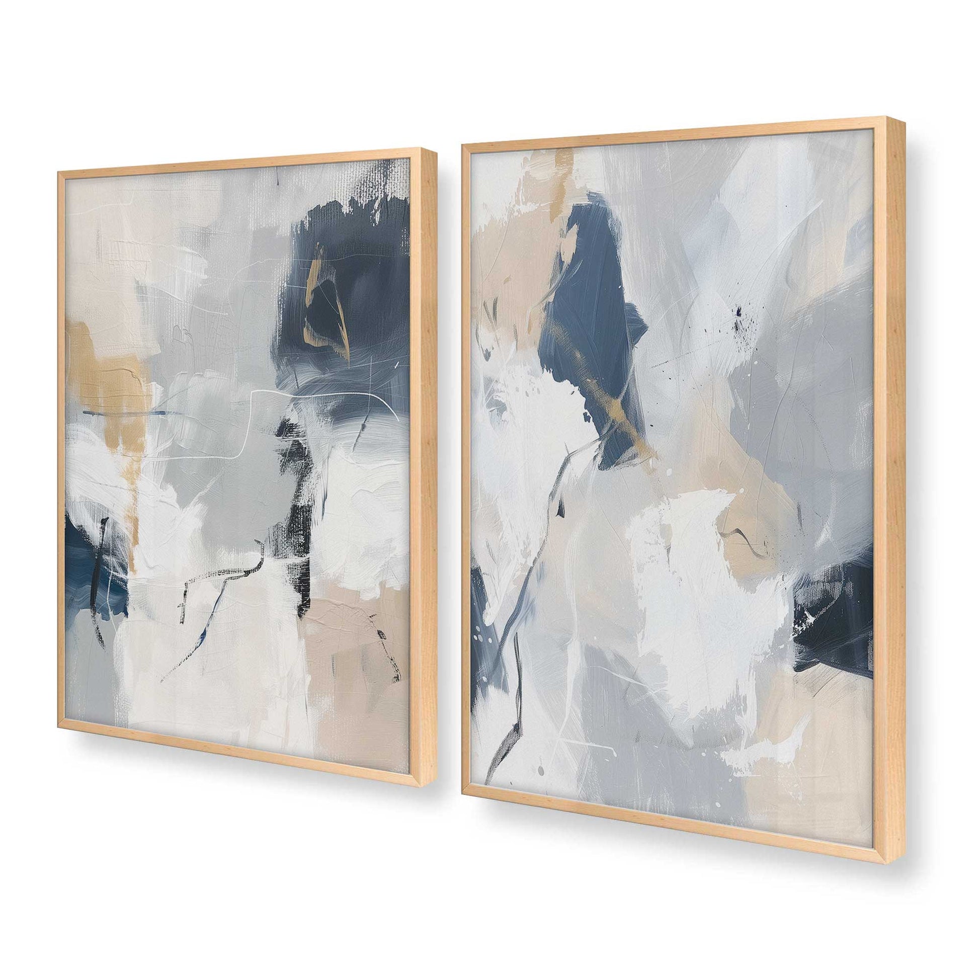 [Color:Raw Maple], Picture of art in a Raw Maple frame at an angle
