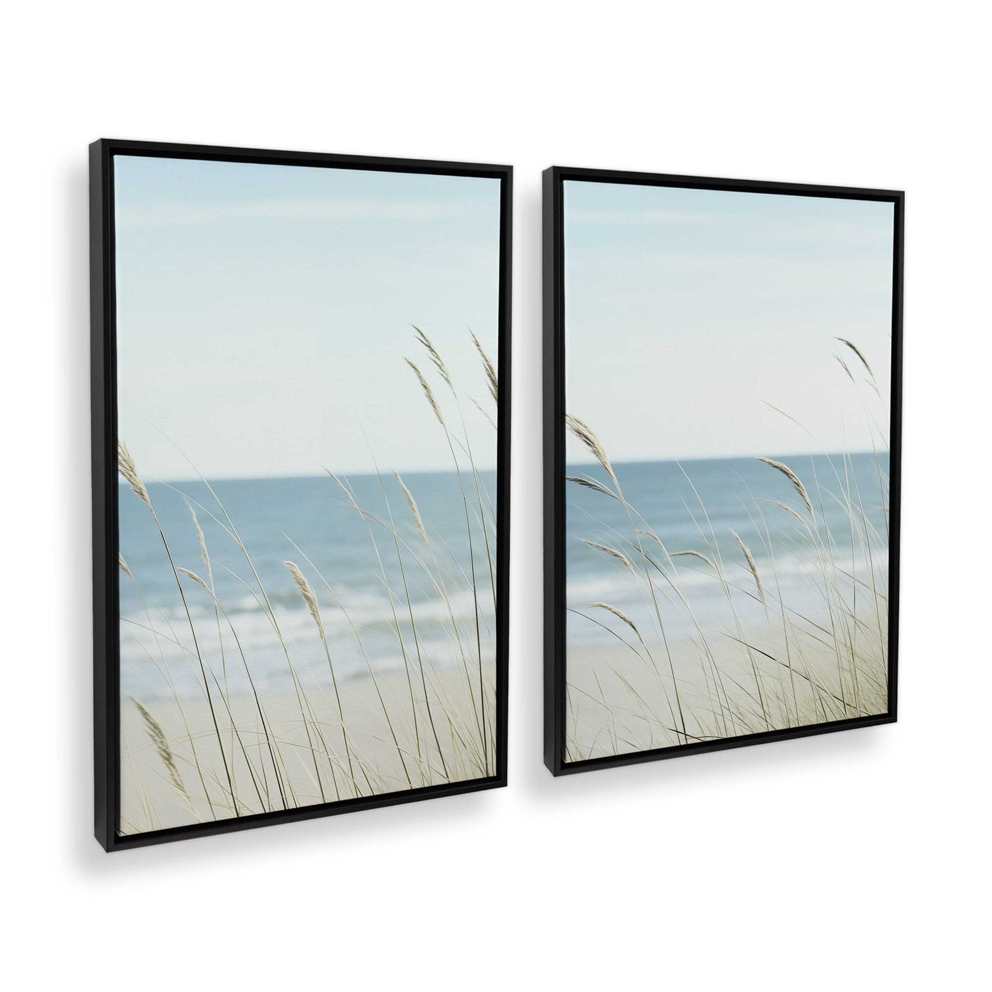 [Color:Satin Black], Picture of art in a Satin Black frame at an angle