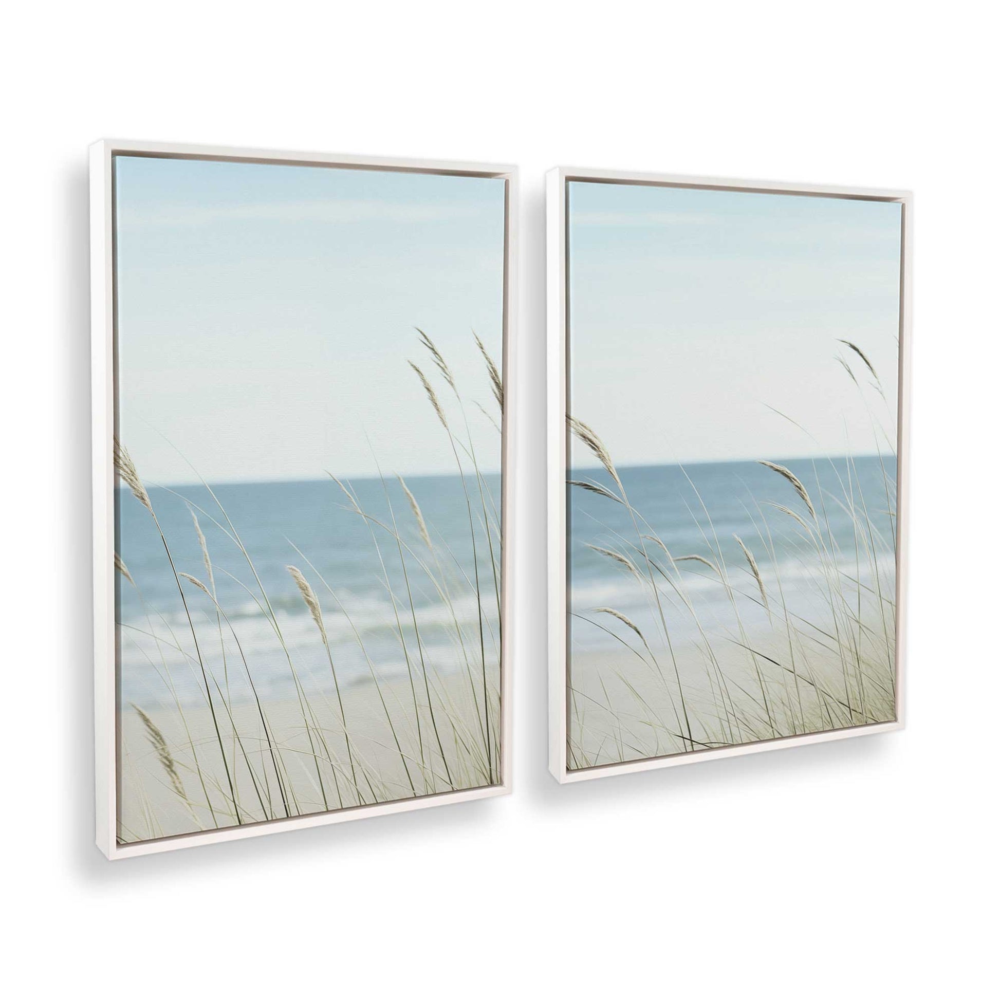 [Color:Opaque White], Picture of art in a White frame at an angle