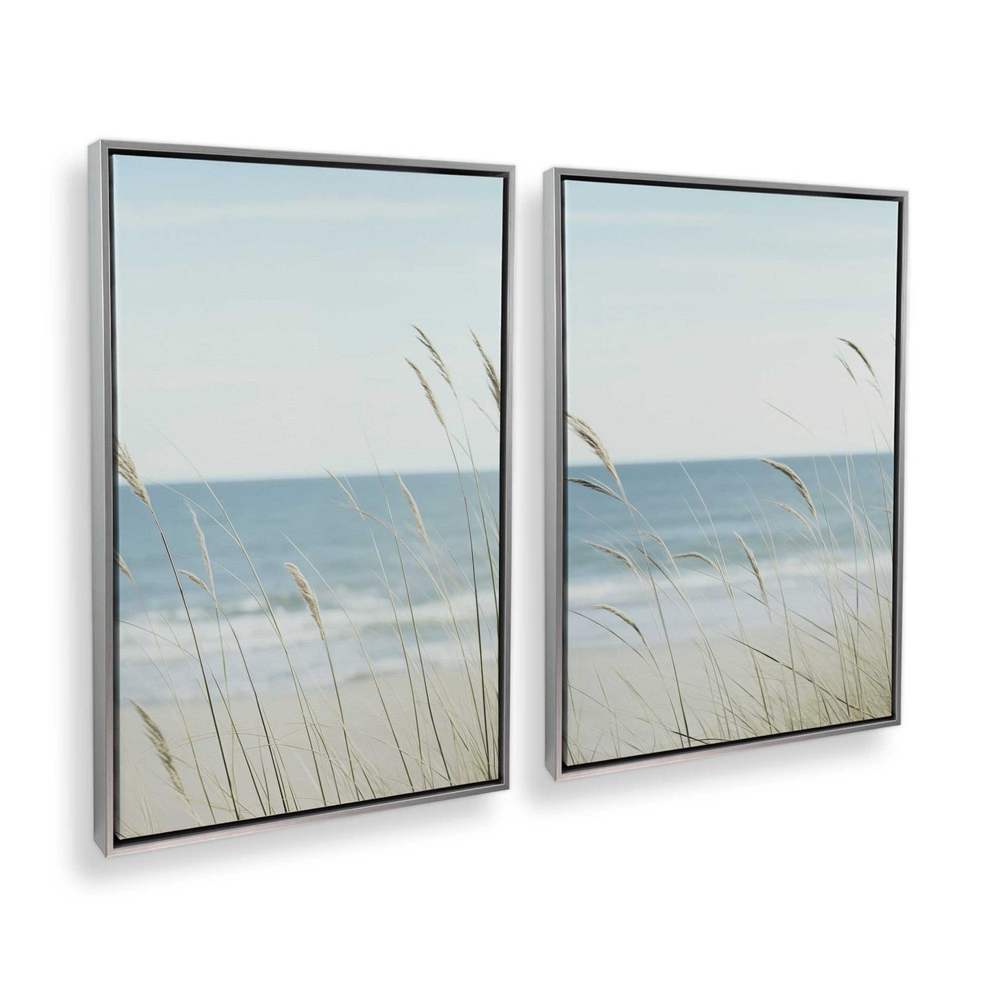 [Color:Polished Chrome], Picture of art in a Polished Chrome frame at an angle