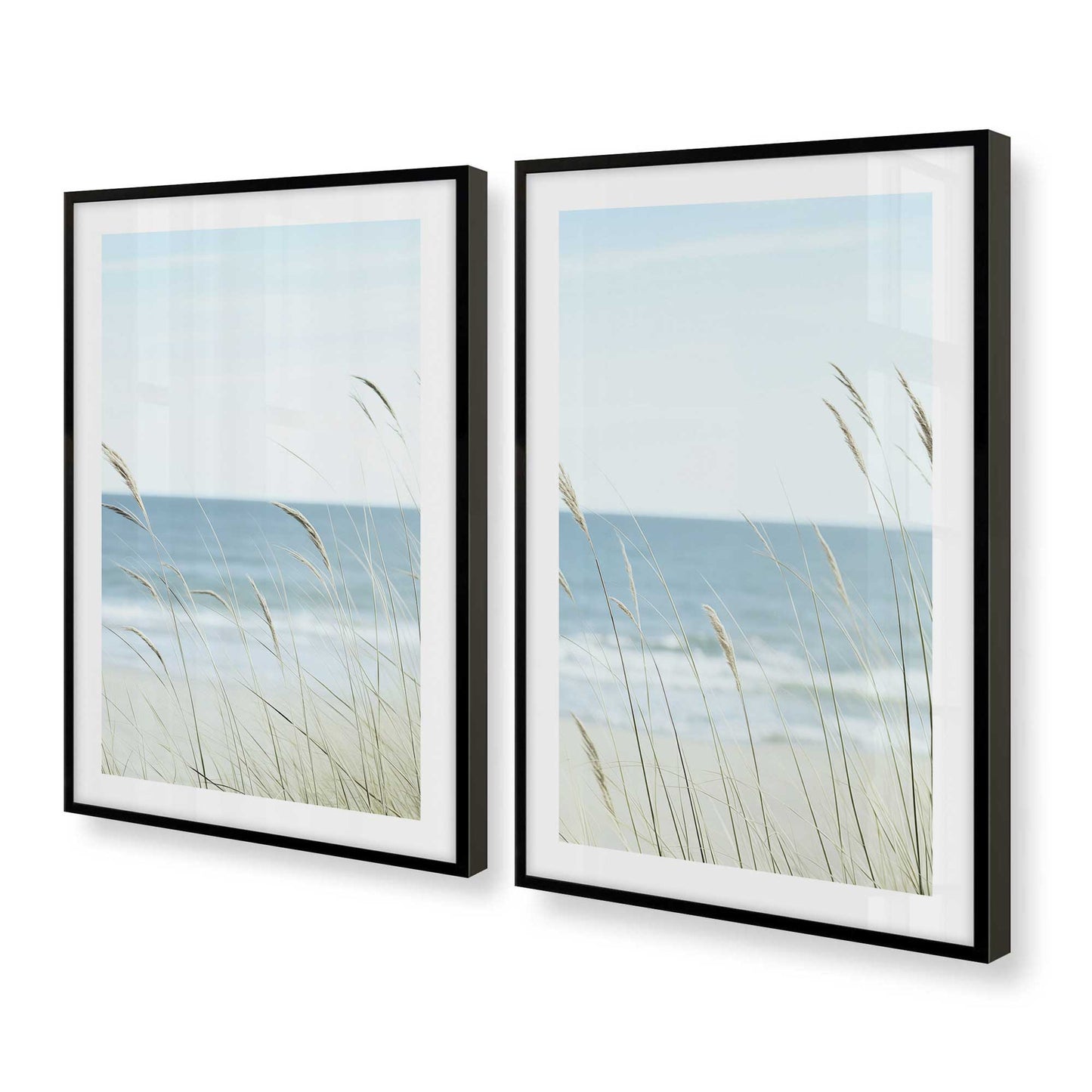 [Color:Satin Black], Picture of art in a Satin Black frame at an angle