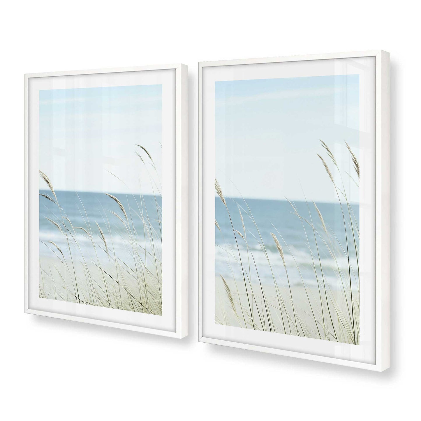 [Color:Opaque White], Picture of art in a Opaque White frame at an angle
