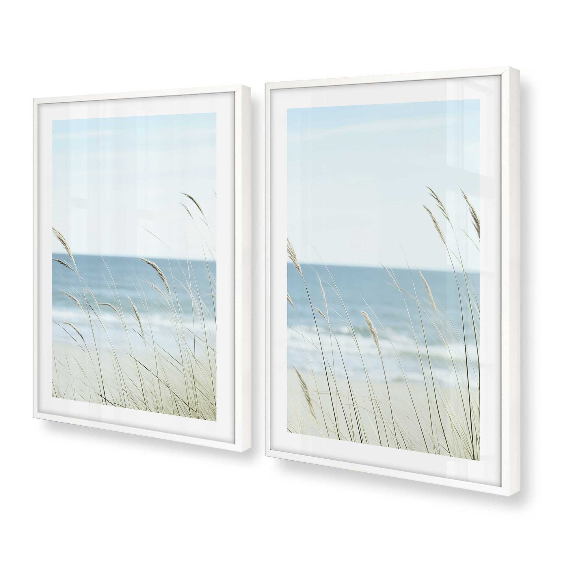 [Color:Opaque White], Picture of art in a Opaque White frame at an angle