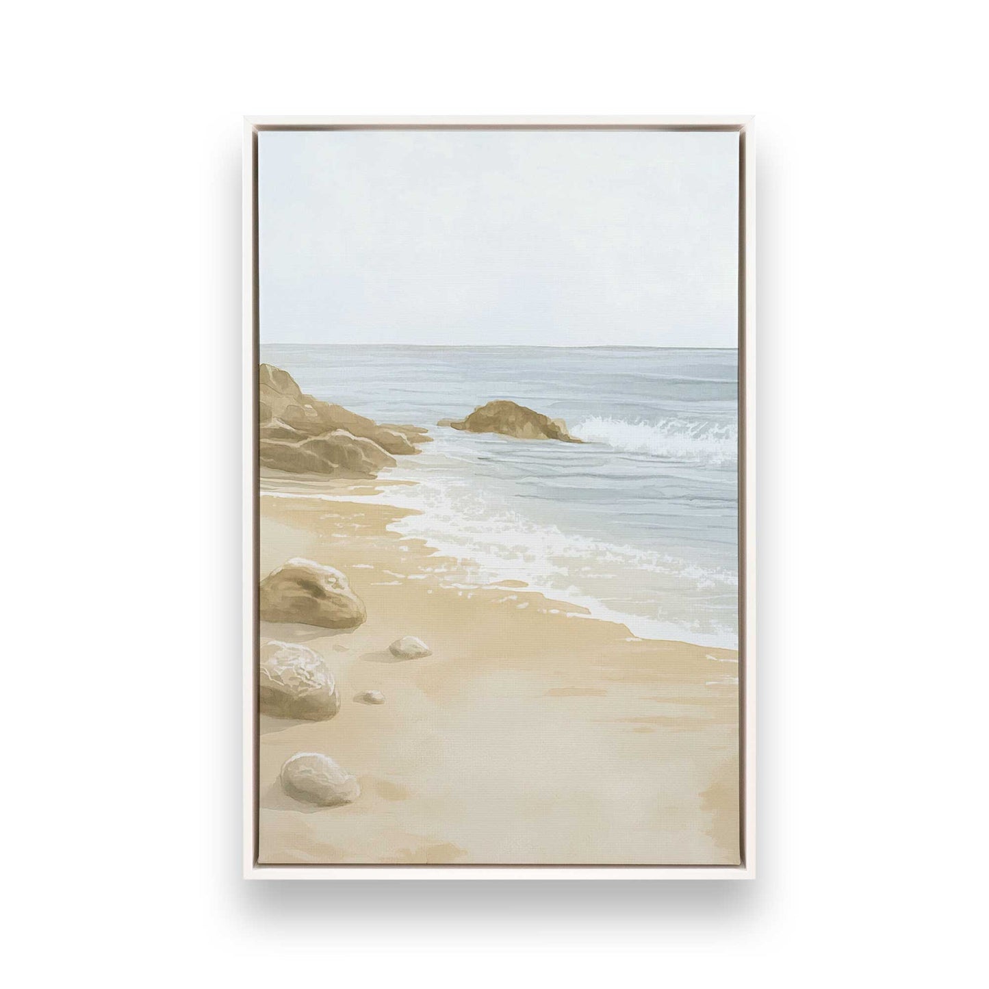 [Color:Opaque White], Picture of art in a White frame
