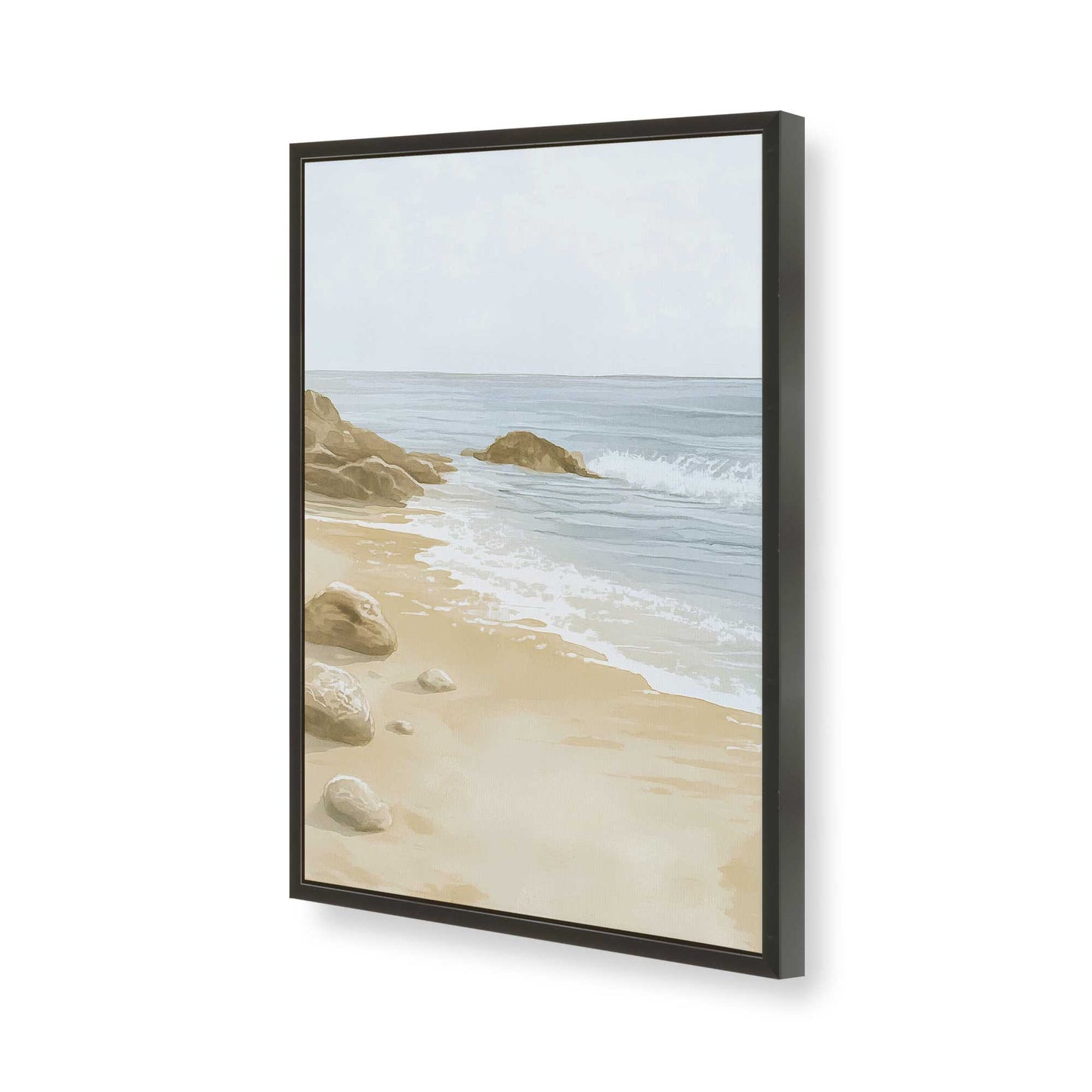 [Color:Satin Black], Picture of art in a Satin Black frame of the corner