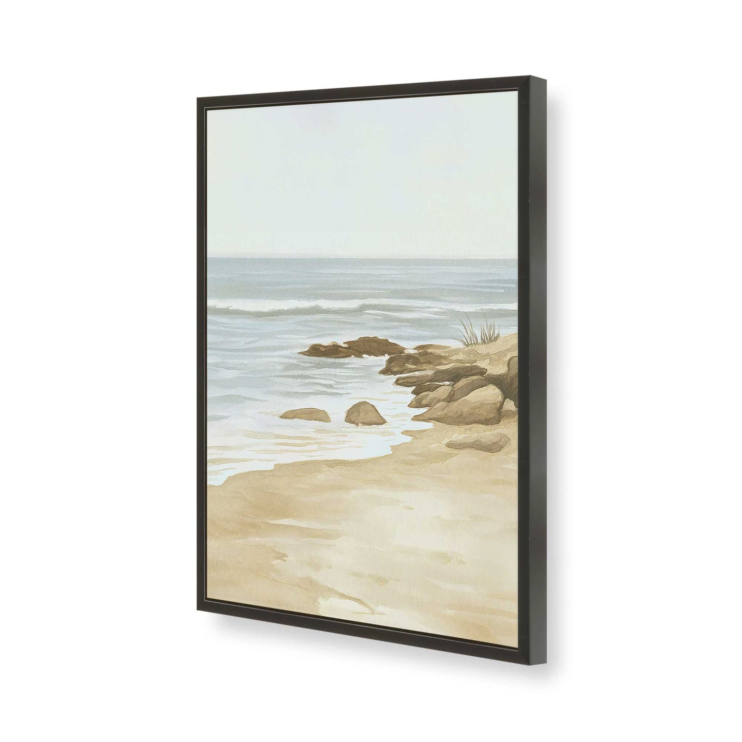[Color:Satin Black], Picture of art in a Satin Black frame of the corner